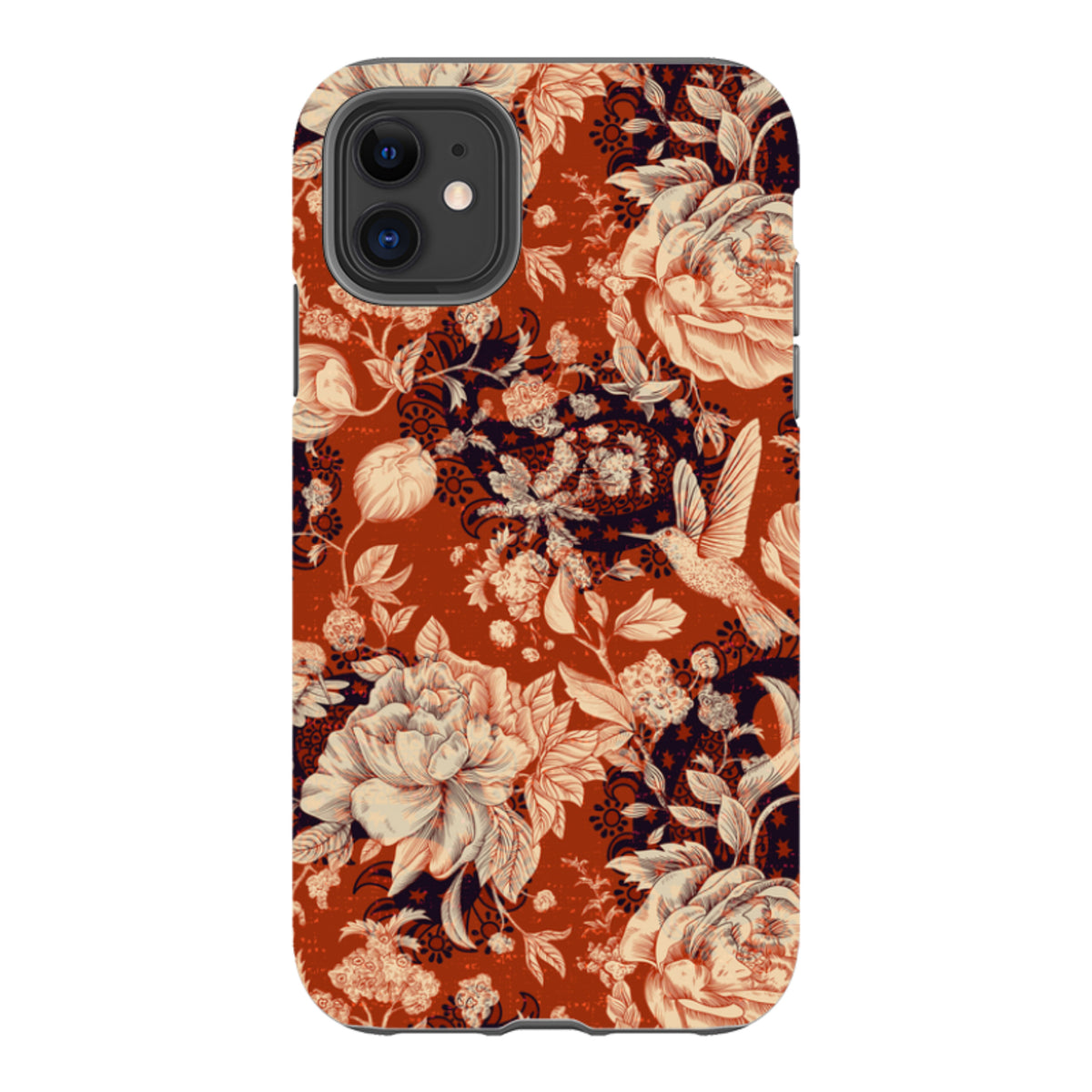 iPhone Tough Case - Brown Peonies