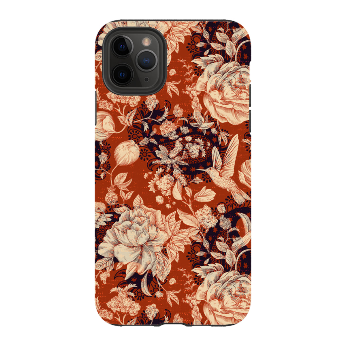iPhone Tough Case - Brown Peonies