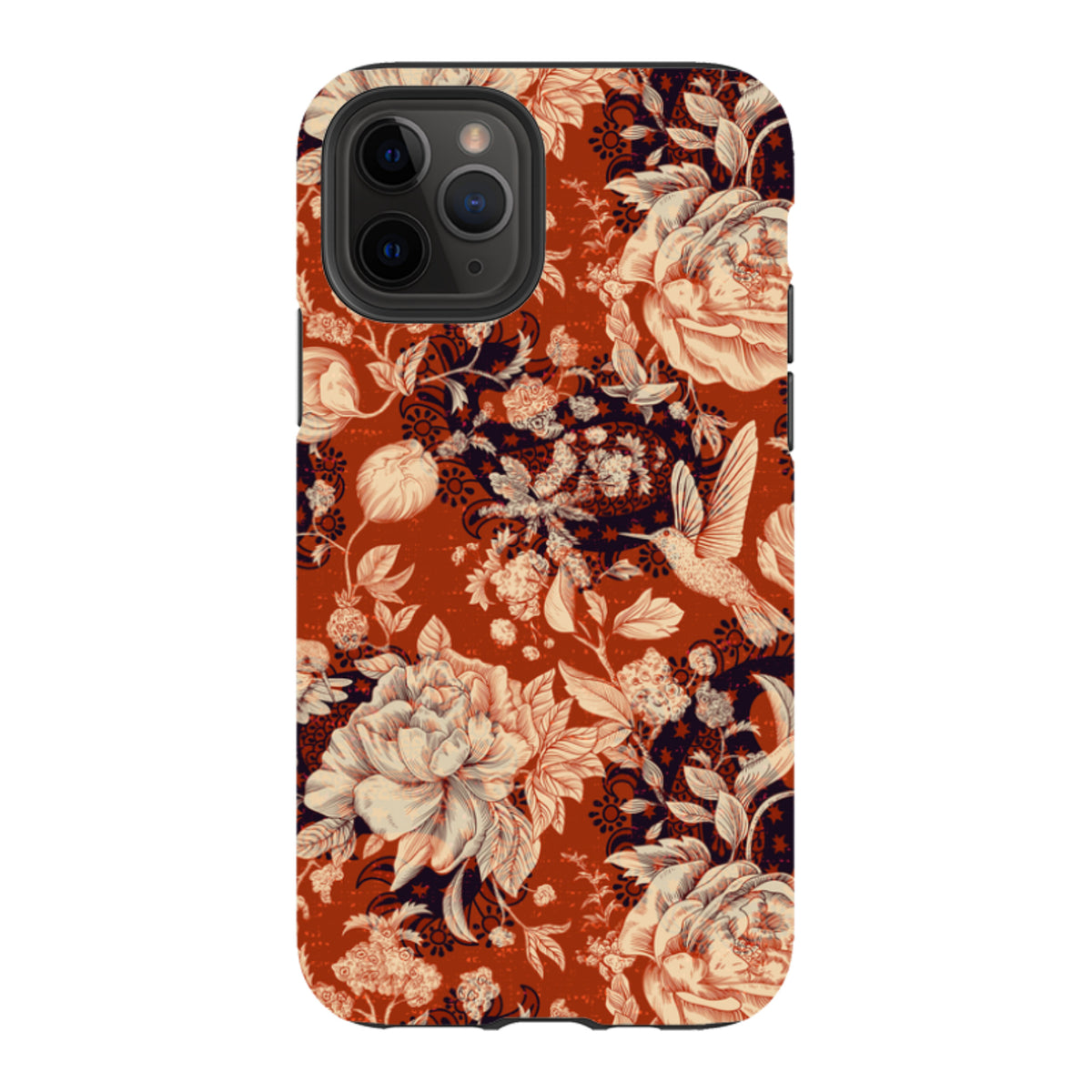 iPhone Tough Case - Brown Peonies