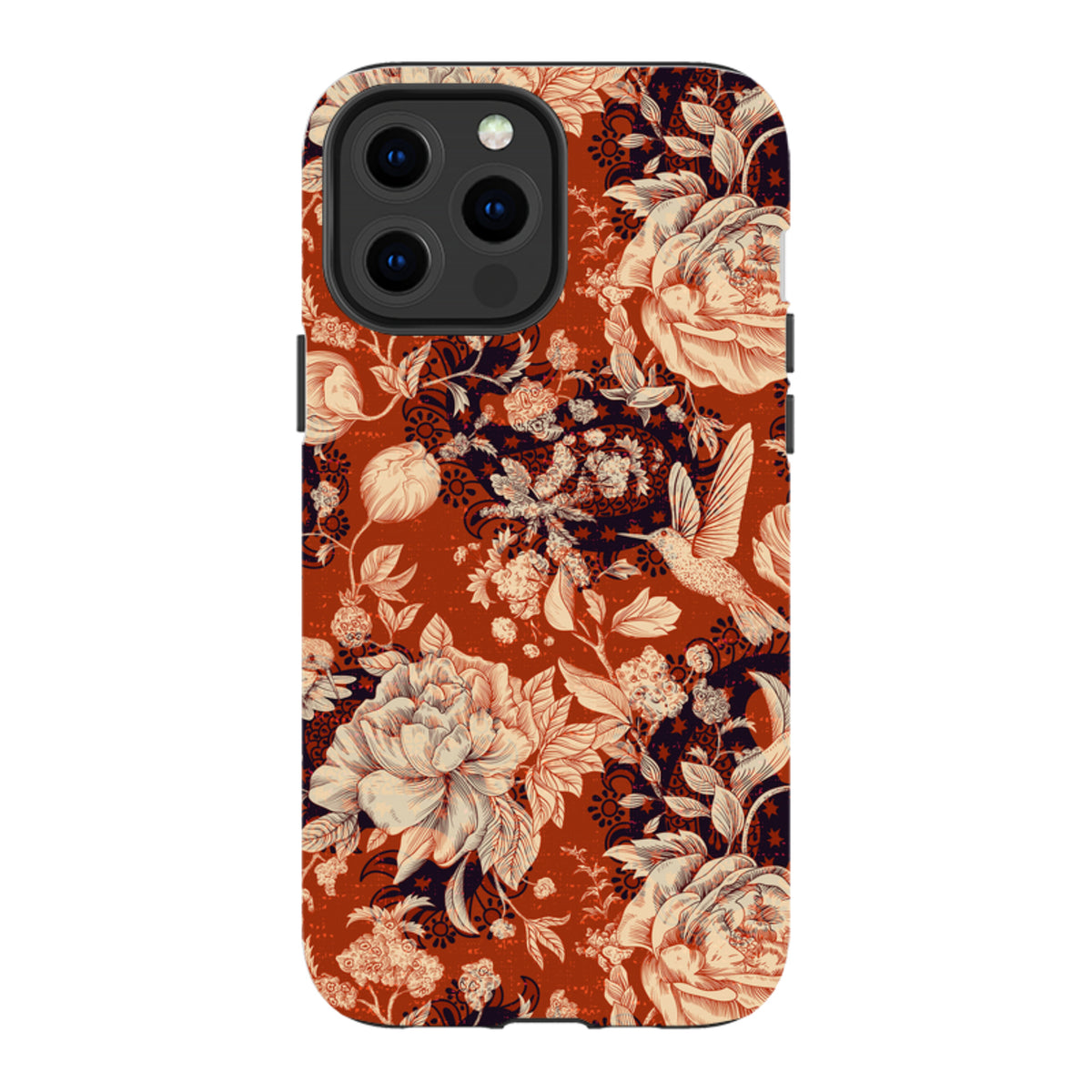 iPhone Tough Case - Brown Peonies