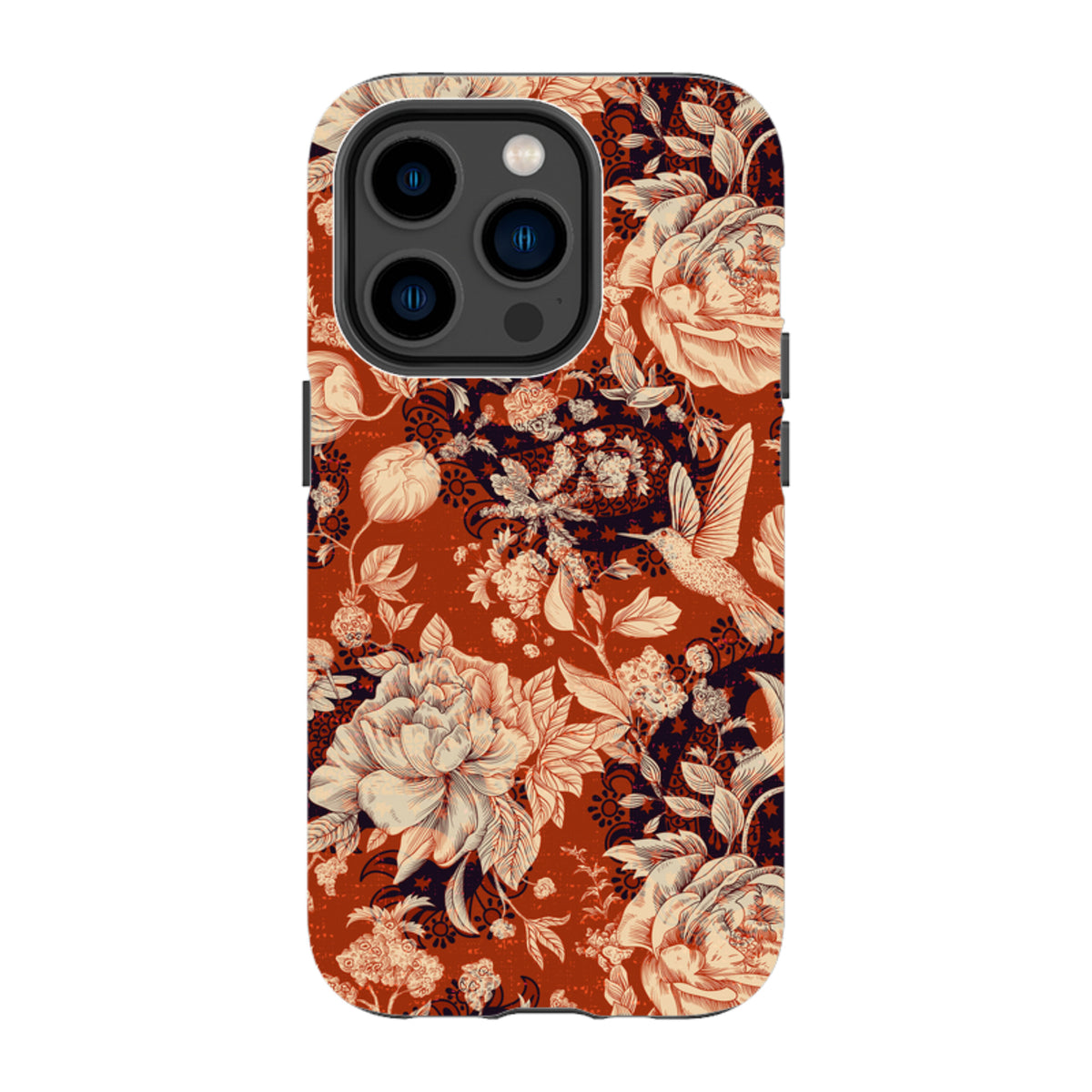 iPhone Tough Case - Brown Peonies
