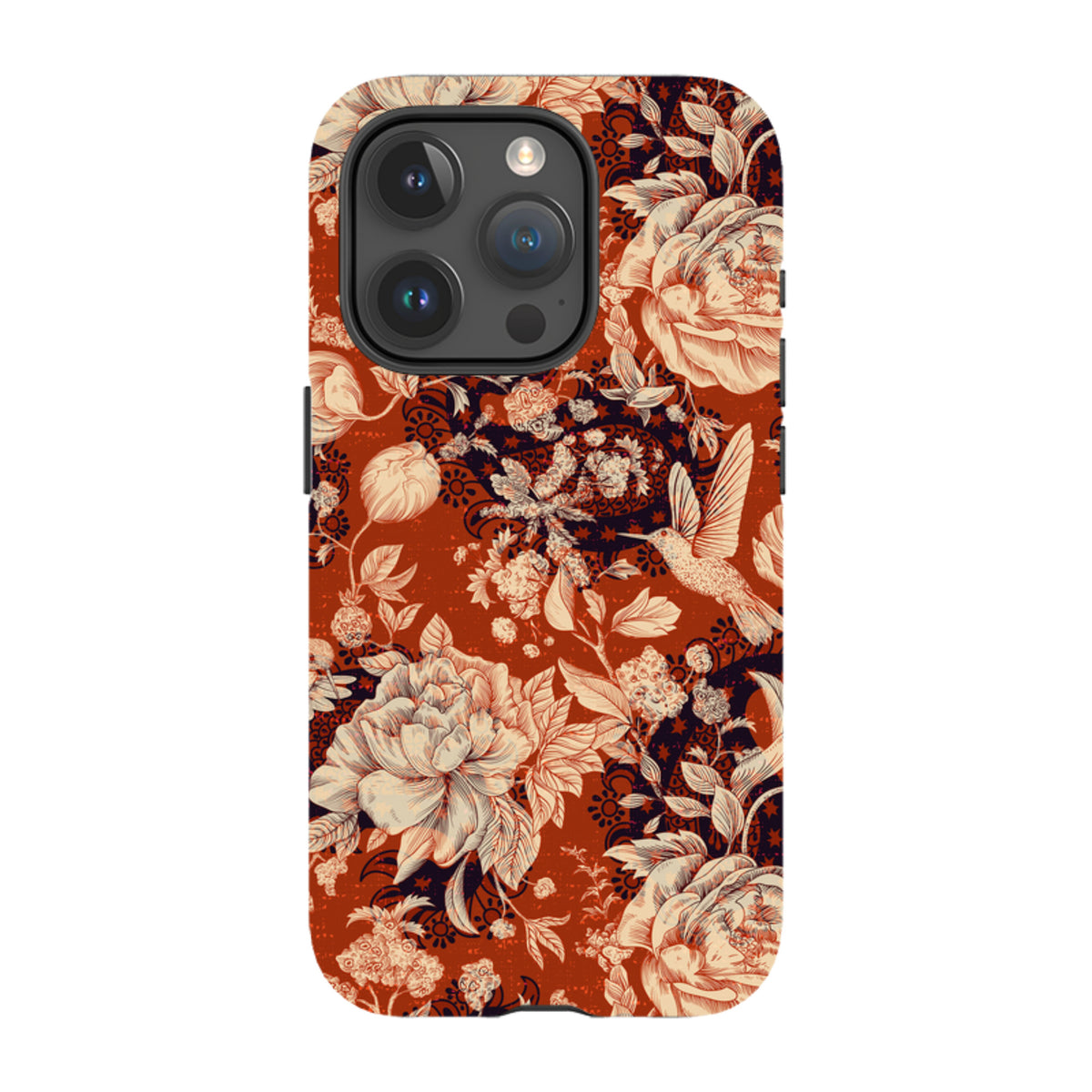iPhone Tough Case - Brown Peonies