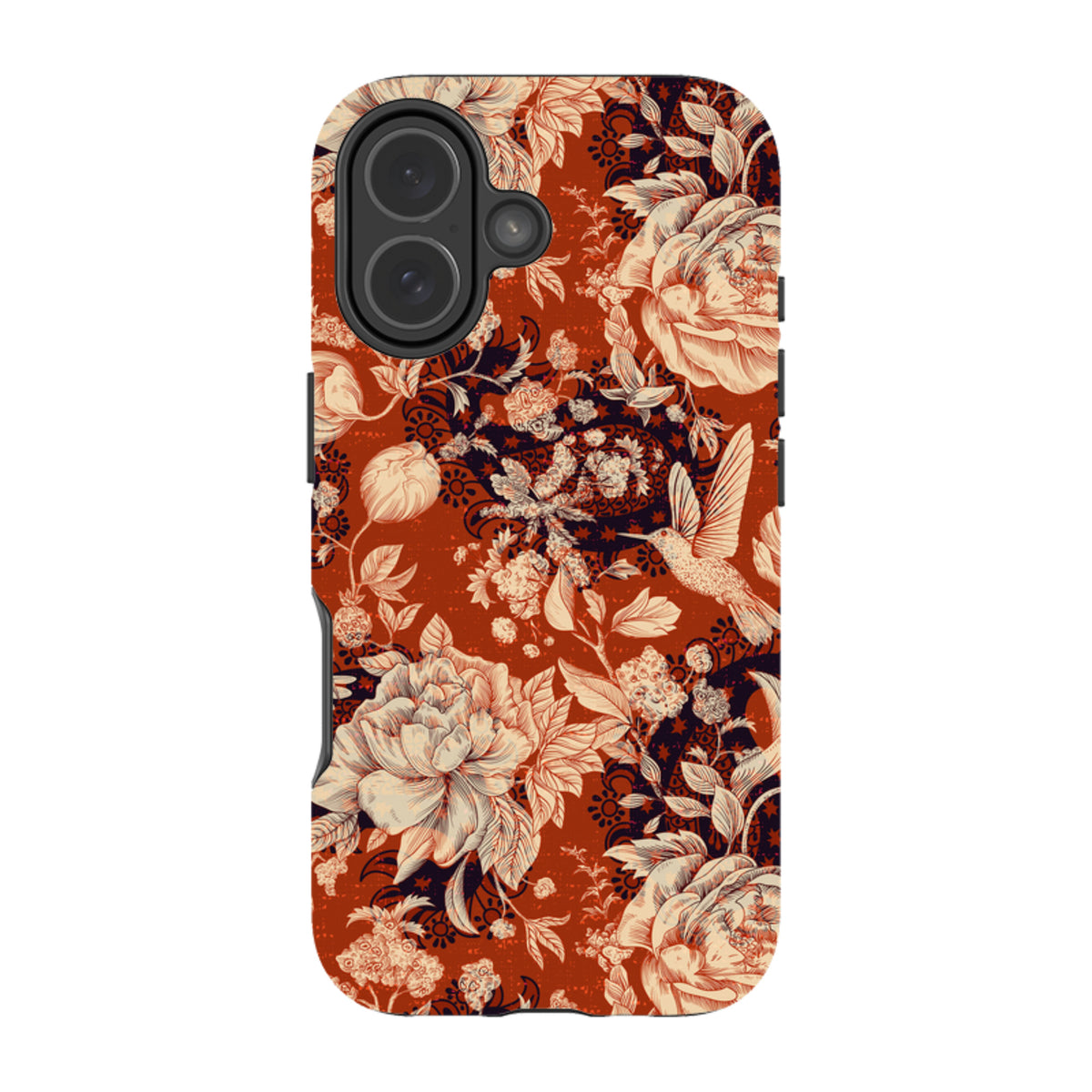 iPhone Tough Case - Brown Peonies