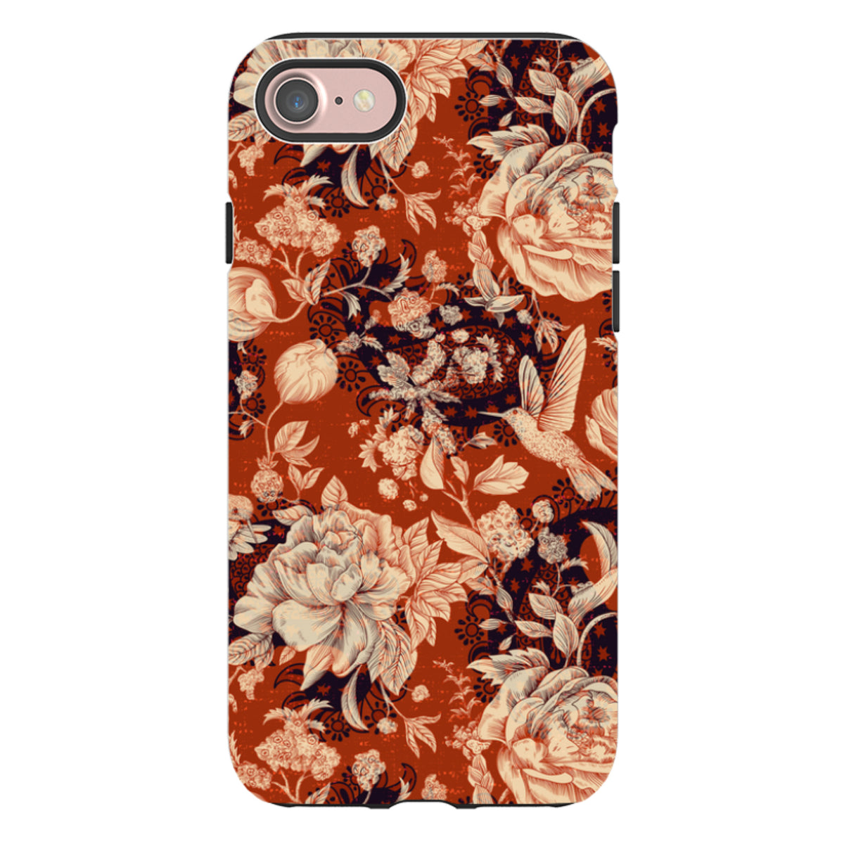 iPhone Tough Case - Brown Peonies