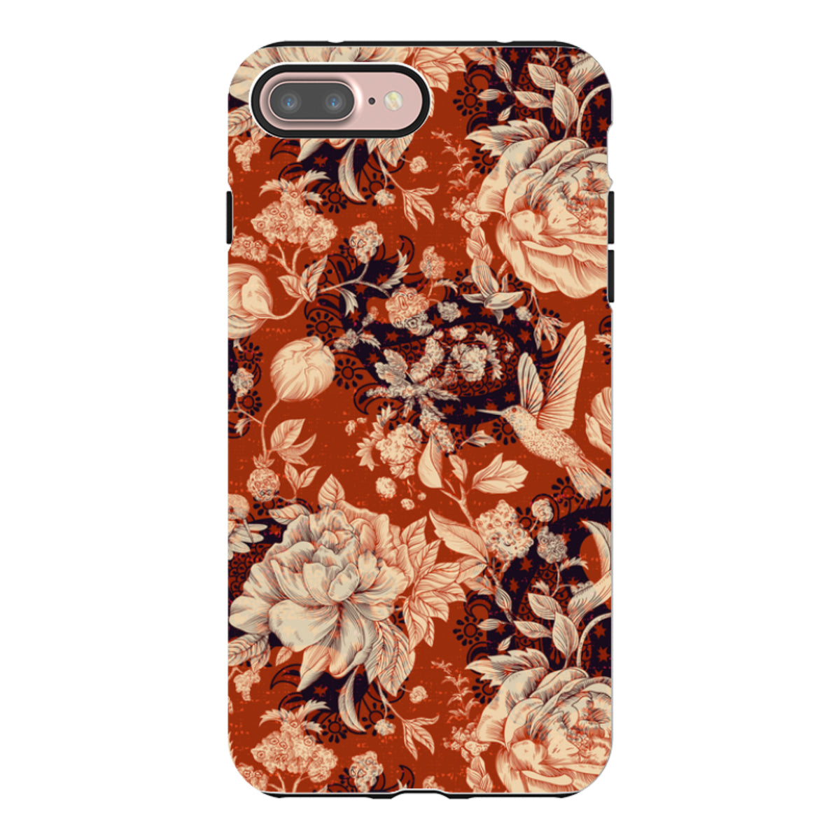 iPhone Tough Case - Brown Peonies