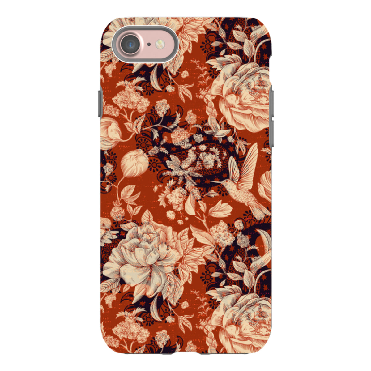 iPhone Tough Case - Brown Peonies
