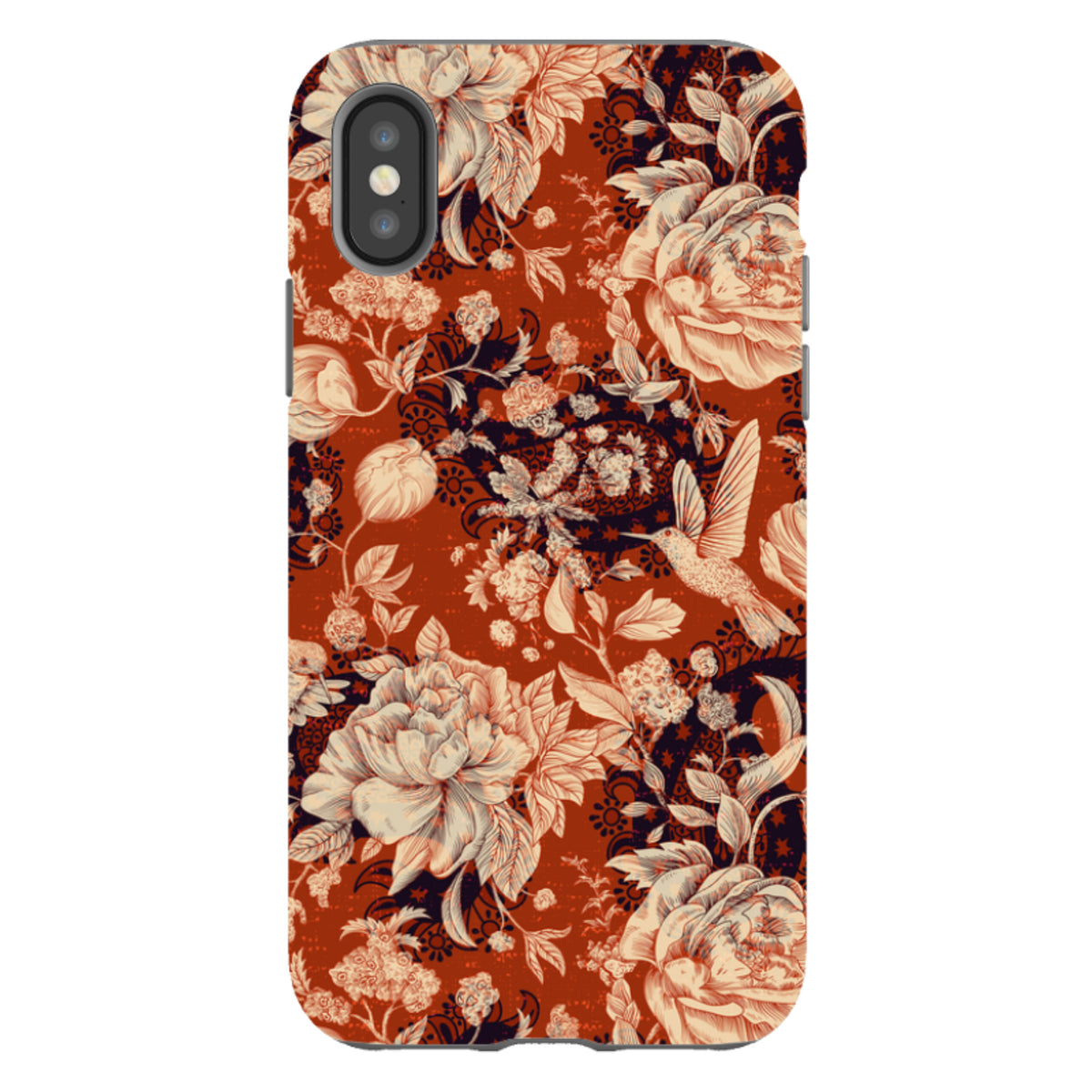 iPhone Tough Case - Brown Peonies