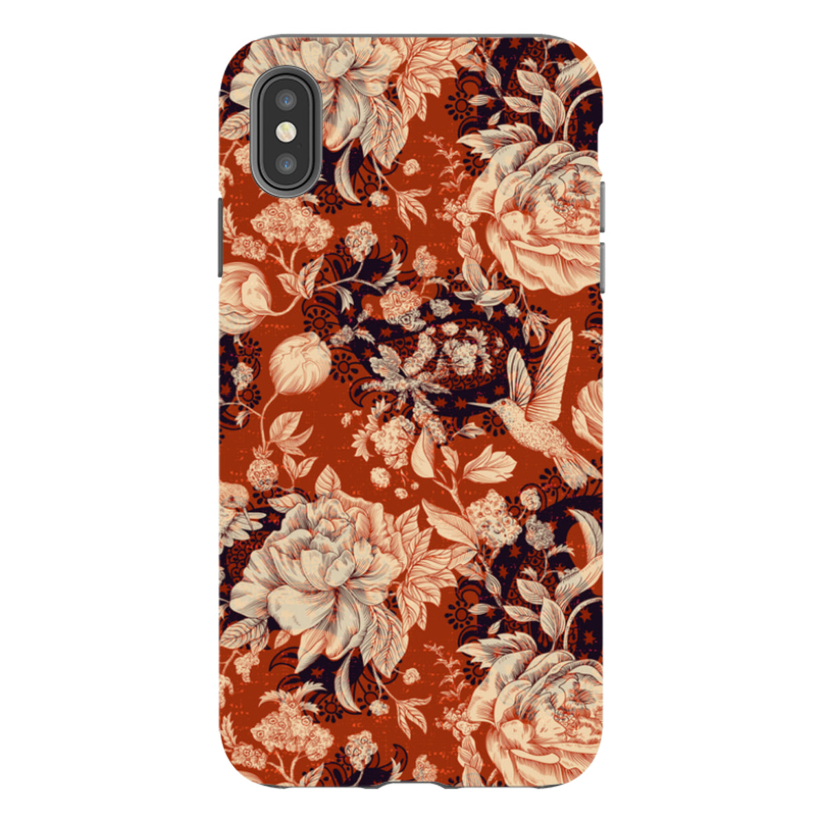 iPhone Tough Case - Brown Peonies