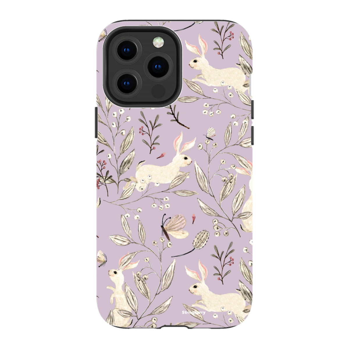 iPhone Tough Case - Bunnies Mauve By Katherine Quinn