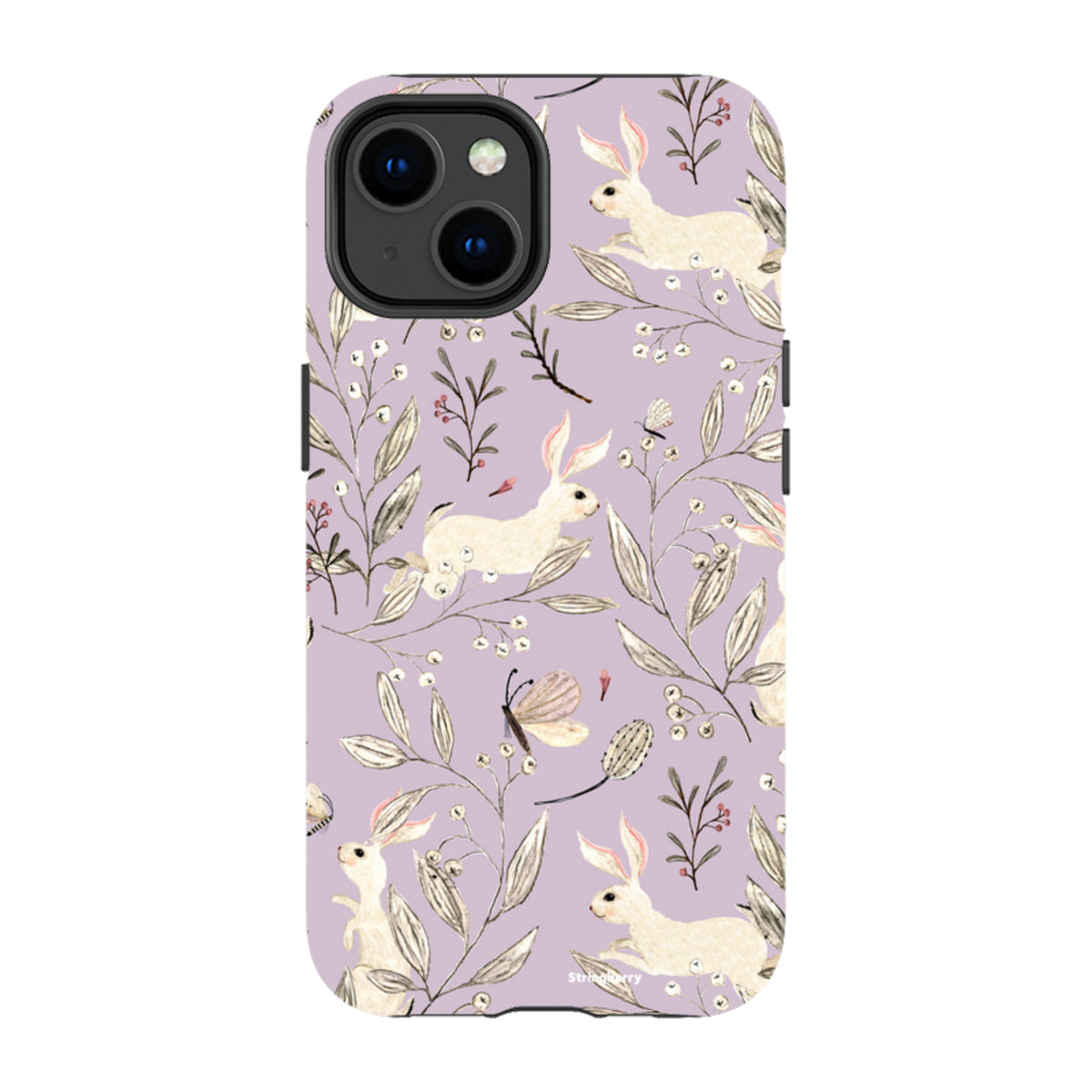 iPhone Tough Case - Bunnies Mauve By Katherine Quinn