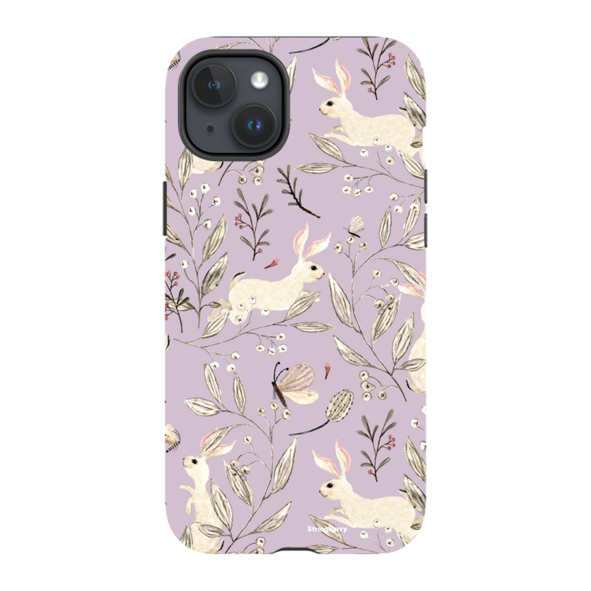 iPhone Tough Case - Bunnies Mauve By Katherine Quinn
