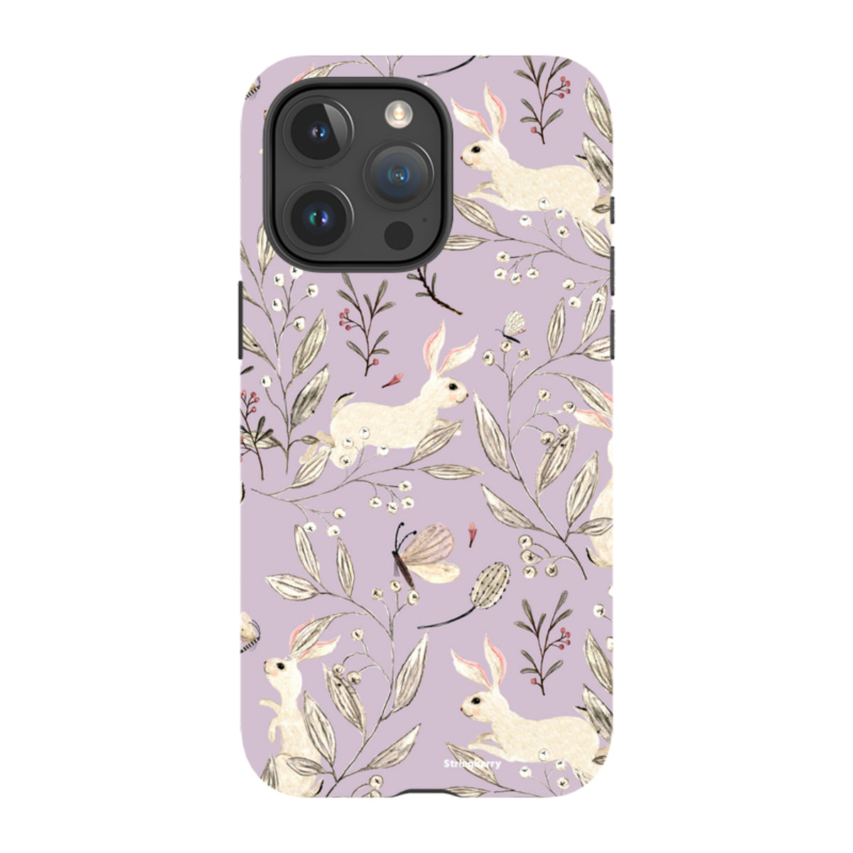 iPhone Tough Case - Bunnies Mauve By Katherine Quinn