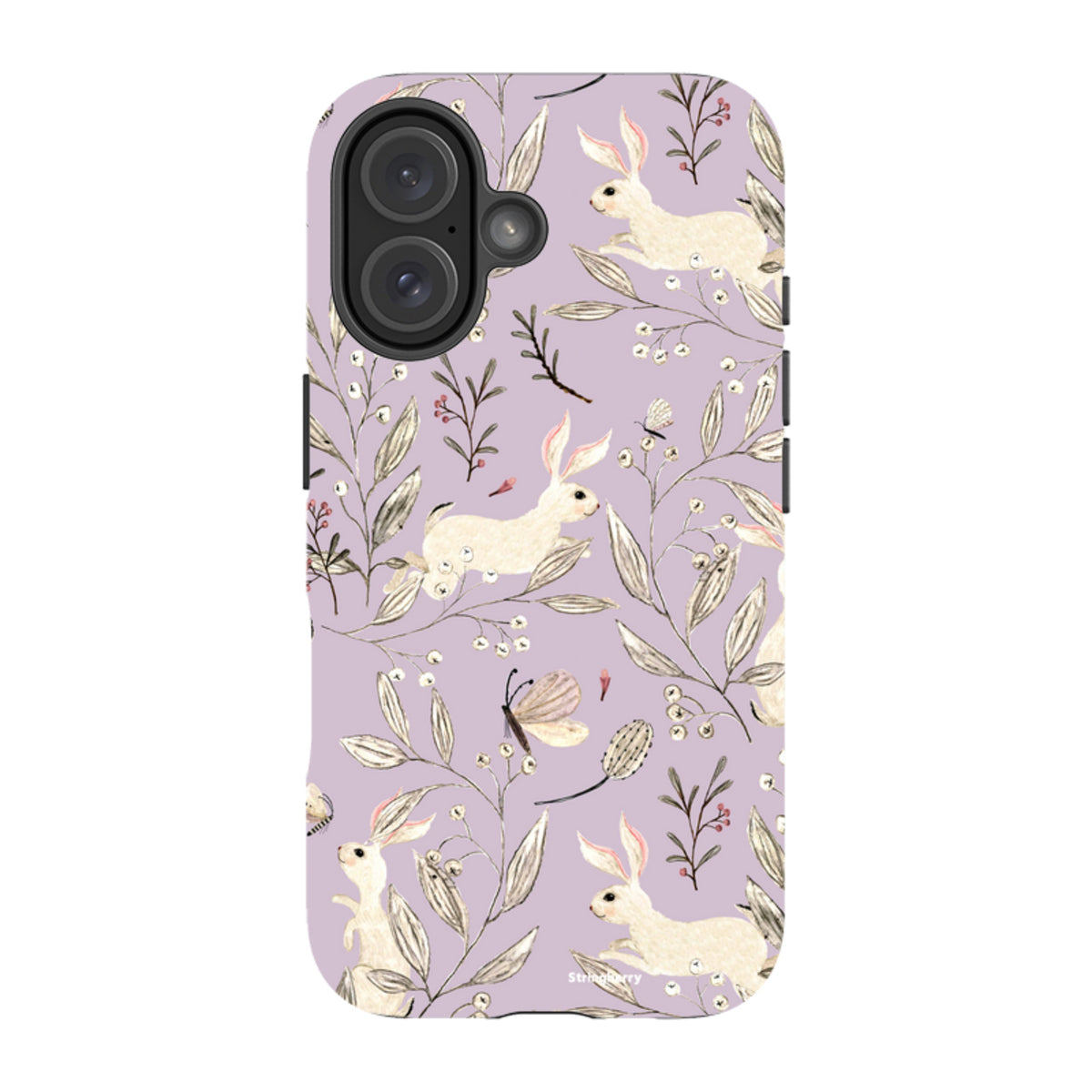 iPhone Tough Case - Bunnies Mauve By Katherine Quinn