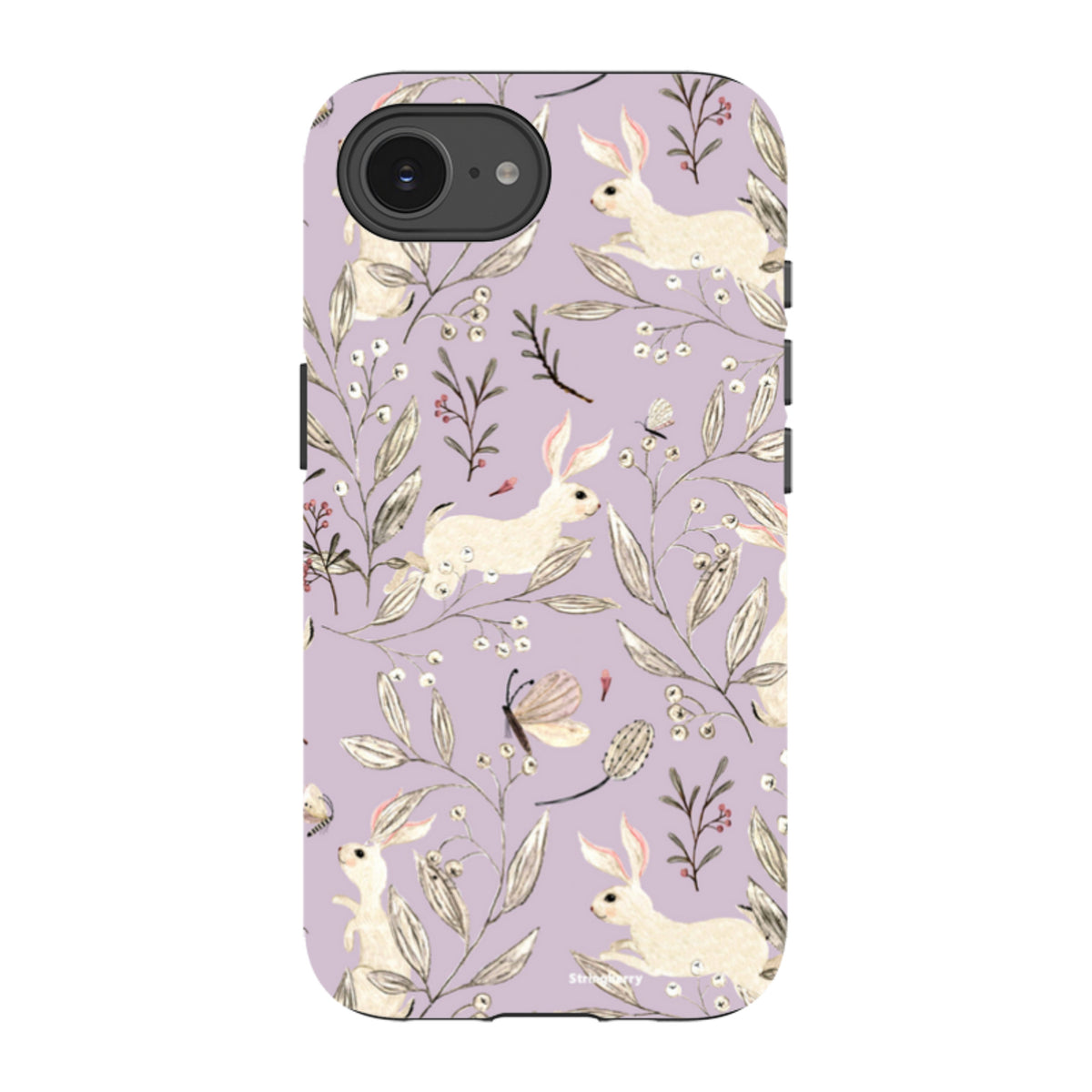 iPhone Tough Case - Bunnies Mauve By Katherine Quinn