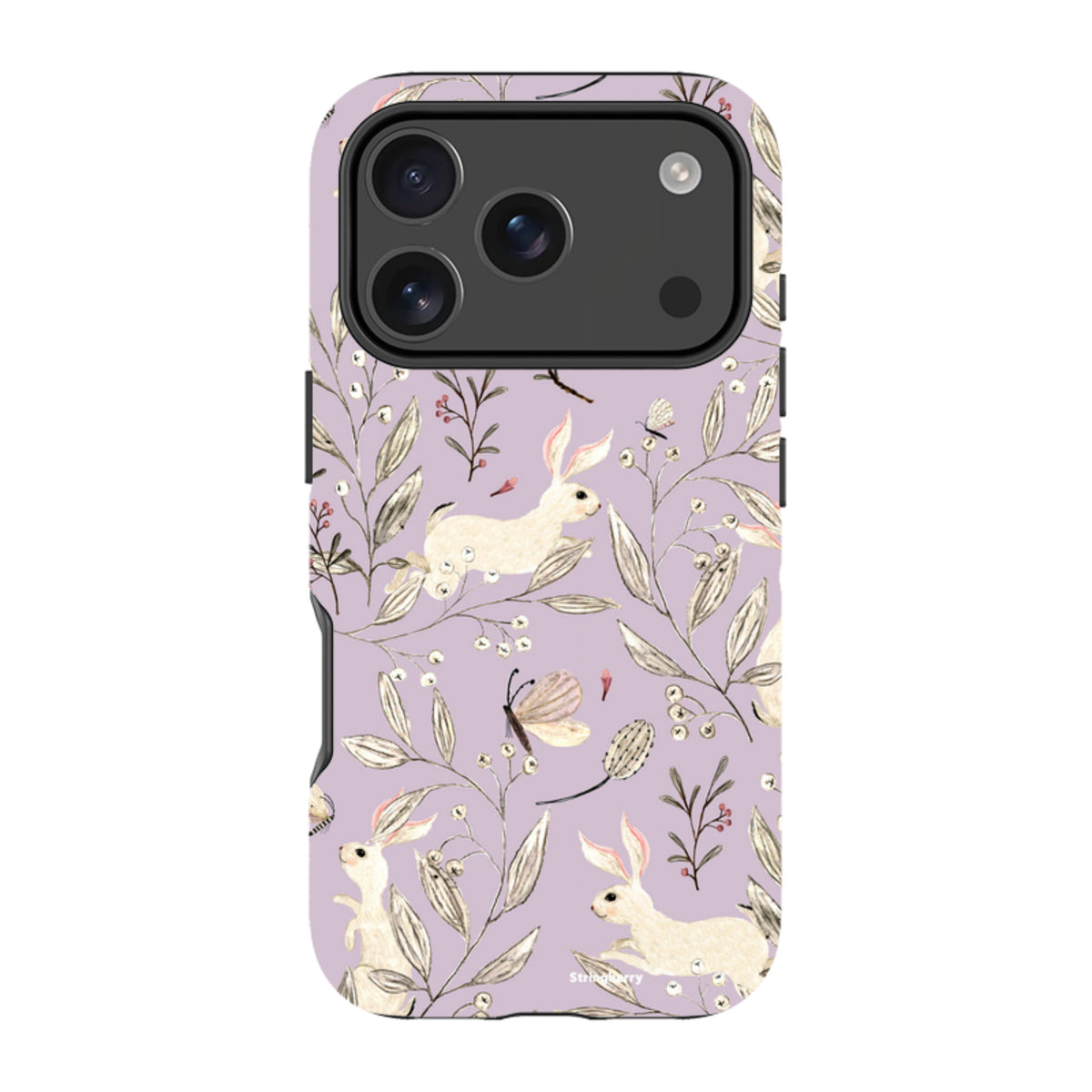 iPhone Tough Case - Bunnies Mauve By Katherine Quinn