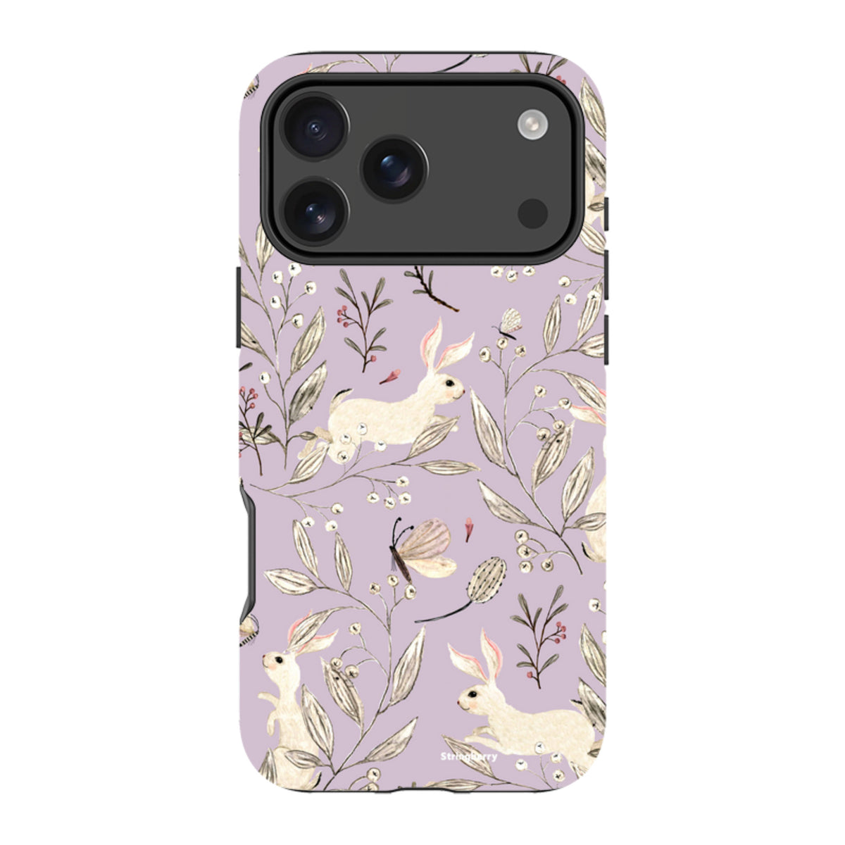 iPhone Tough Case - Bunnies Mauve By Katherine Quinn