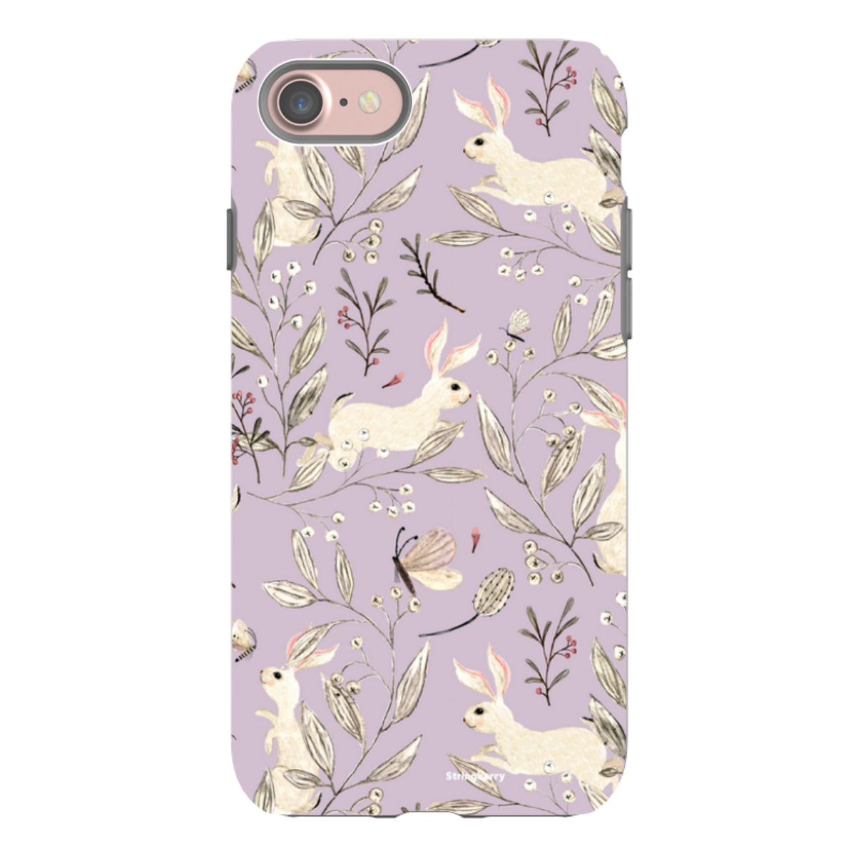 iPhone Tough Case - Bunnies Mauve By Katherine Quinn