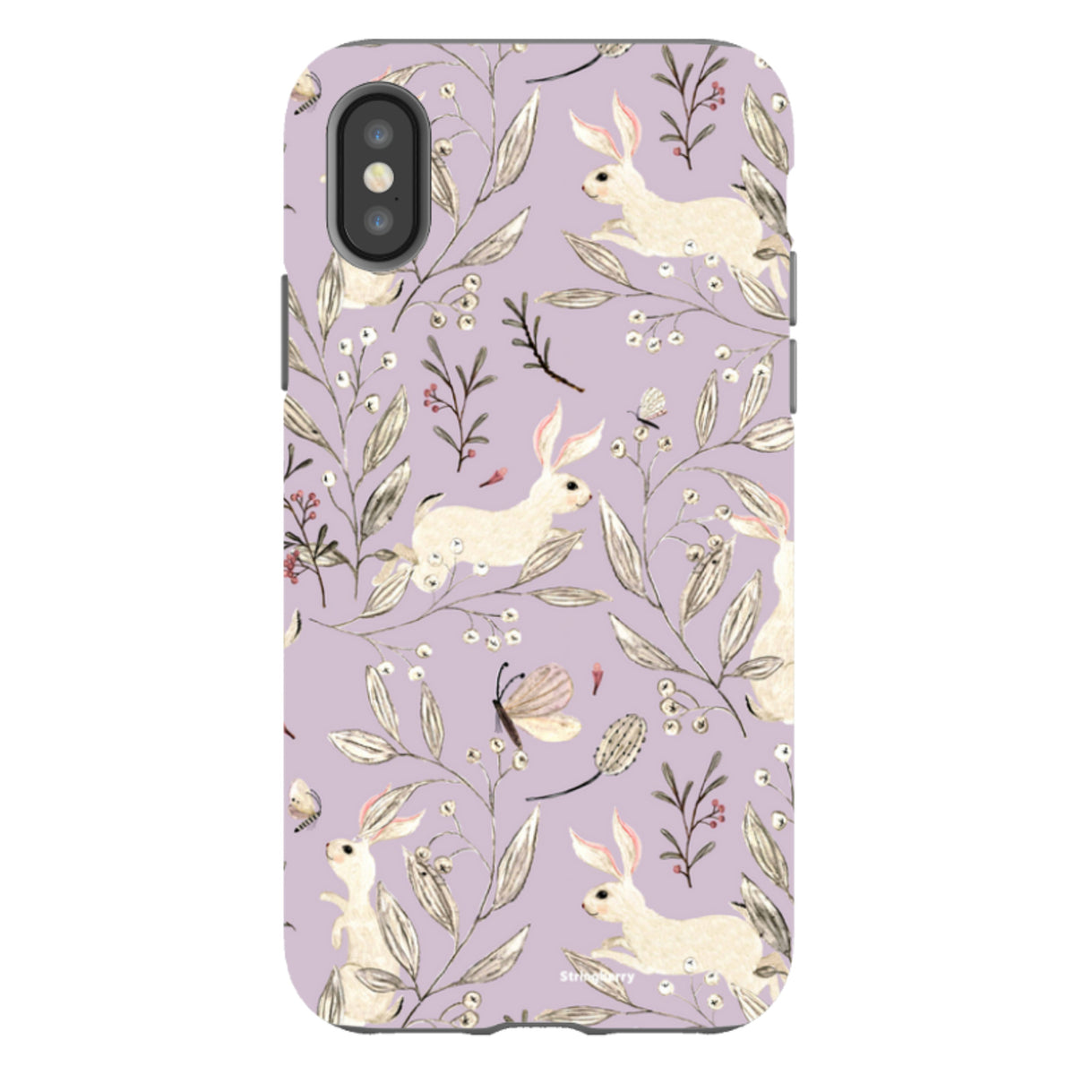 iPhone Tough Case - Bunnies Mauve By Katherine Quinn