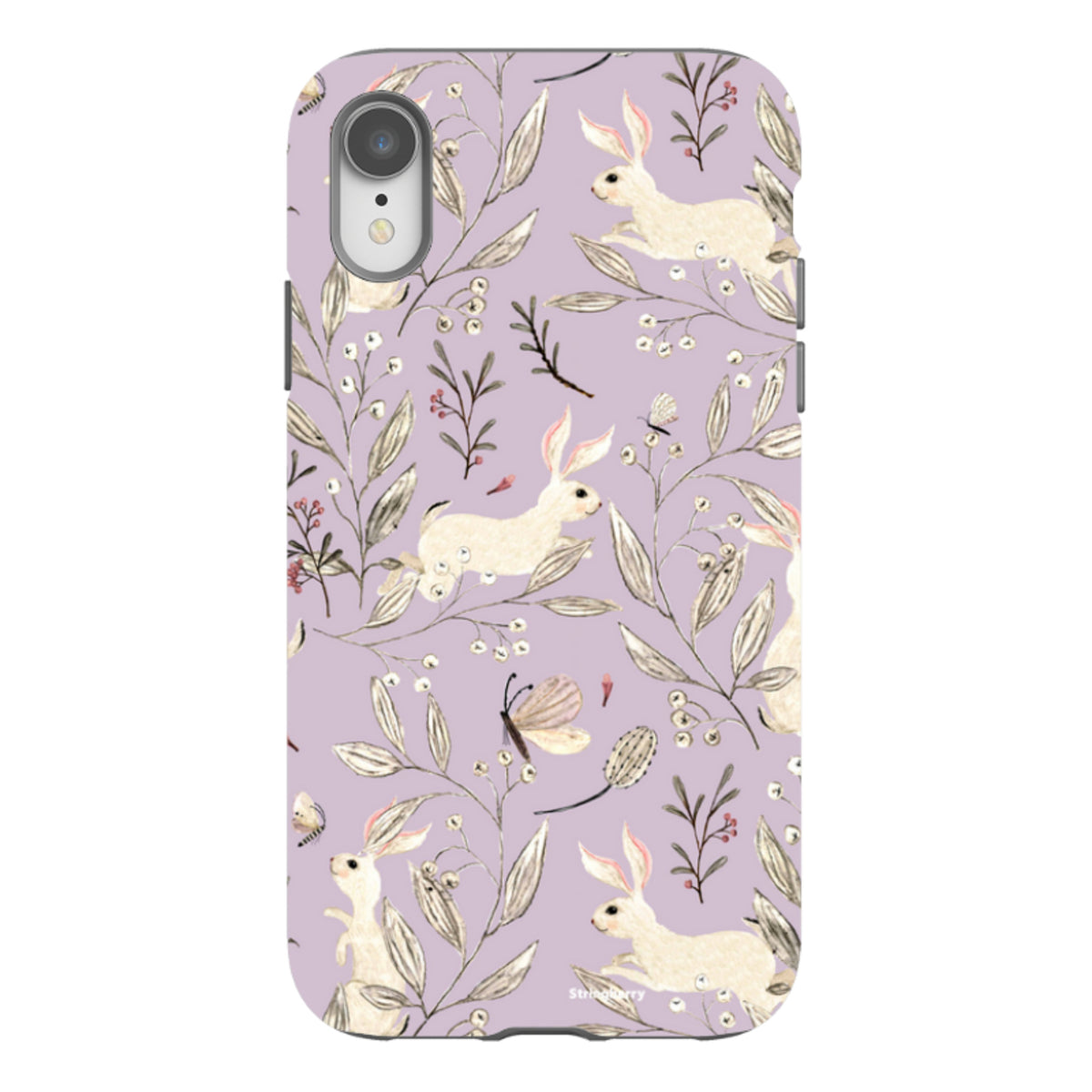 iPhone Tough Case - Bunnies Mauve By Katherine Quinn