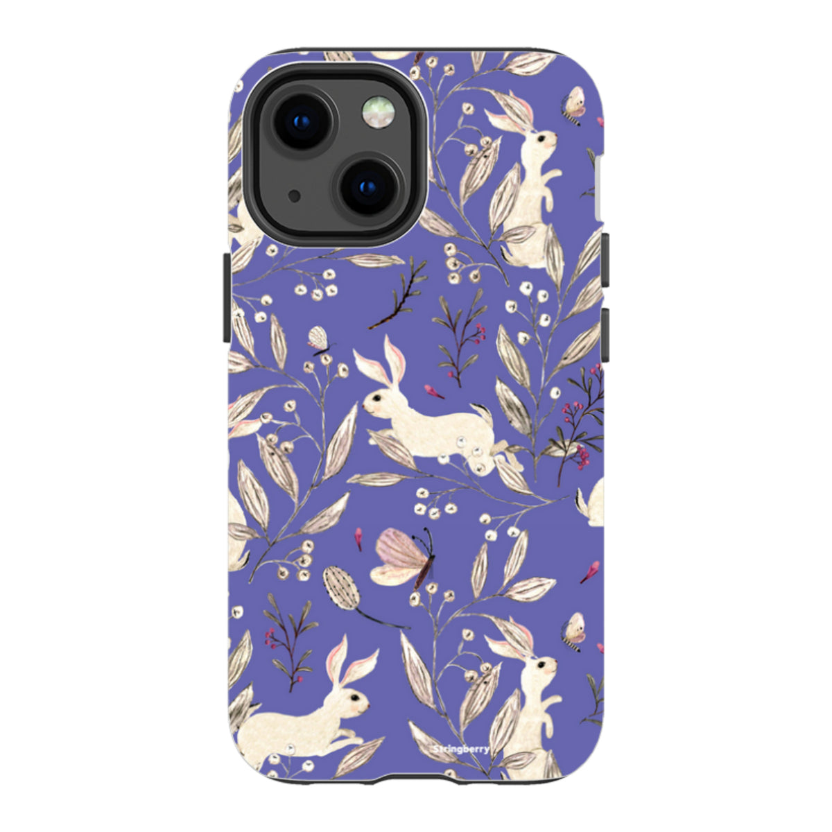 iPhone Tough Case - Bunnies Periwinkle By Katherine Quinn