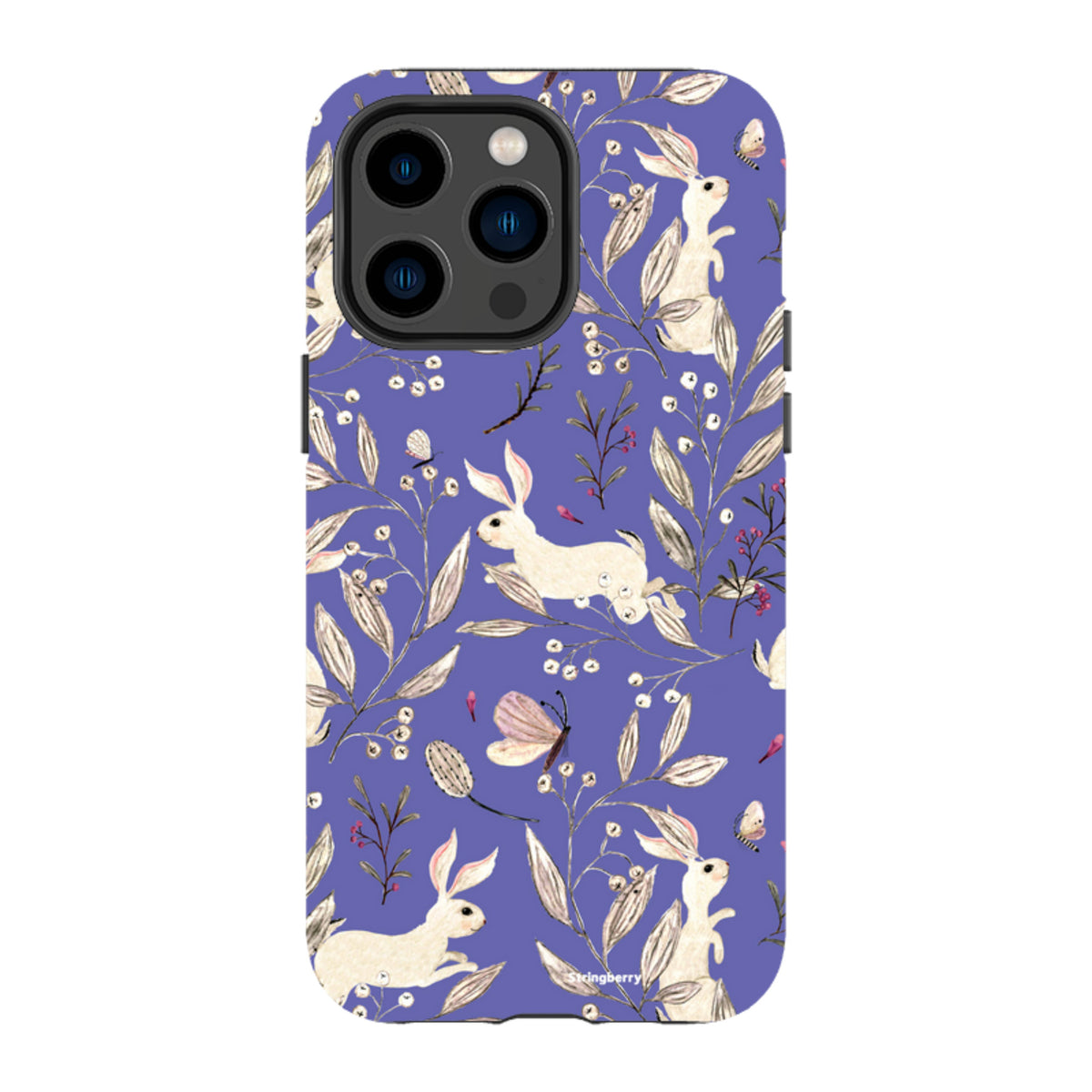 iPhone Tough Case - Bunnies Periwinkle By Katherine Quinn