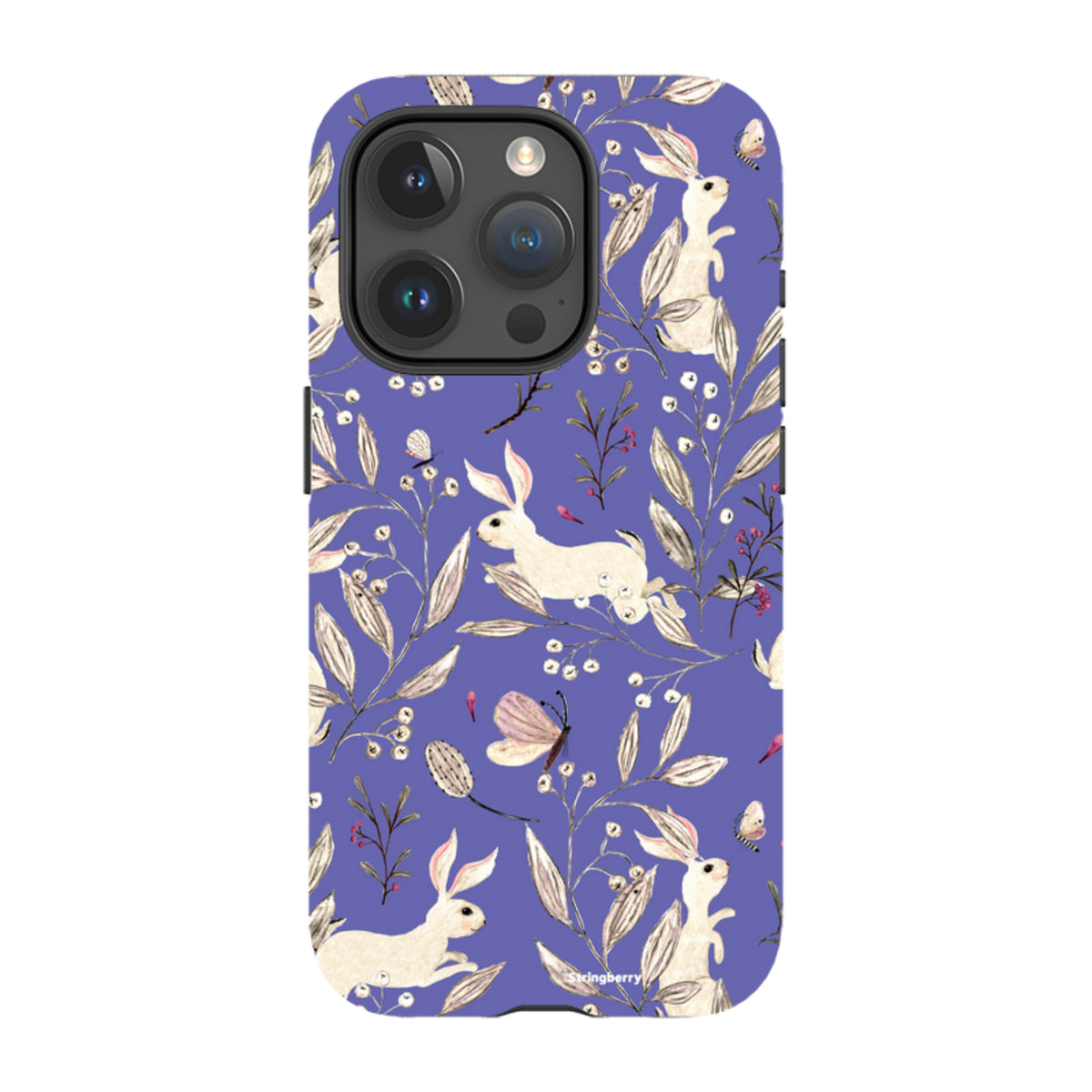 iPhone Tough Case - Bunnies Periwinkle By Katherine Quinn