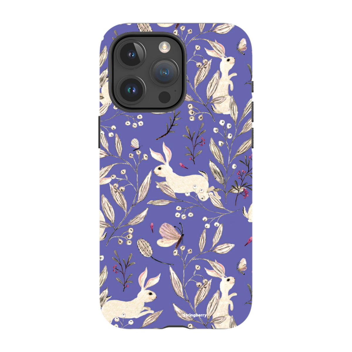 iPhone Tough Case - Bunnies Periwinkle By Katherine Quinn