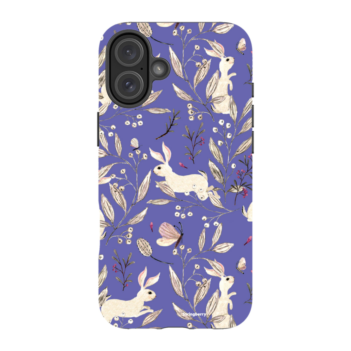 iPhone Tough Case - Bunnies Periwinkle By Katherine Quinn