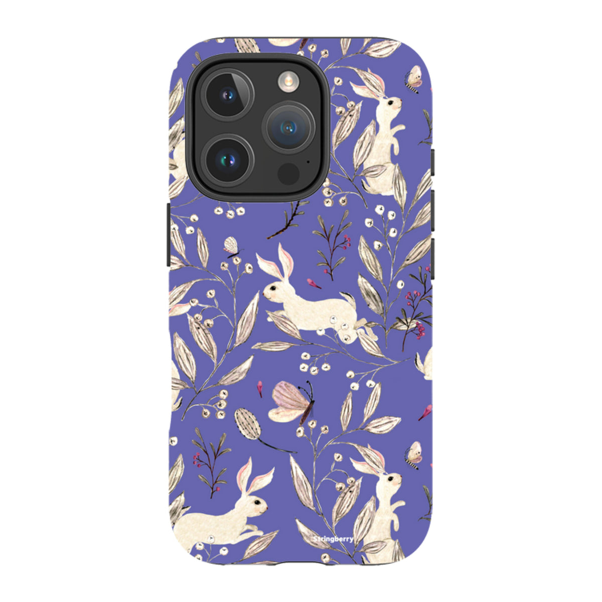 iPhone Tough Case - Bunnies Periwinkle By Katherine Quinn