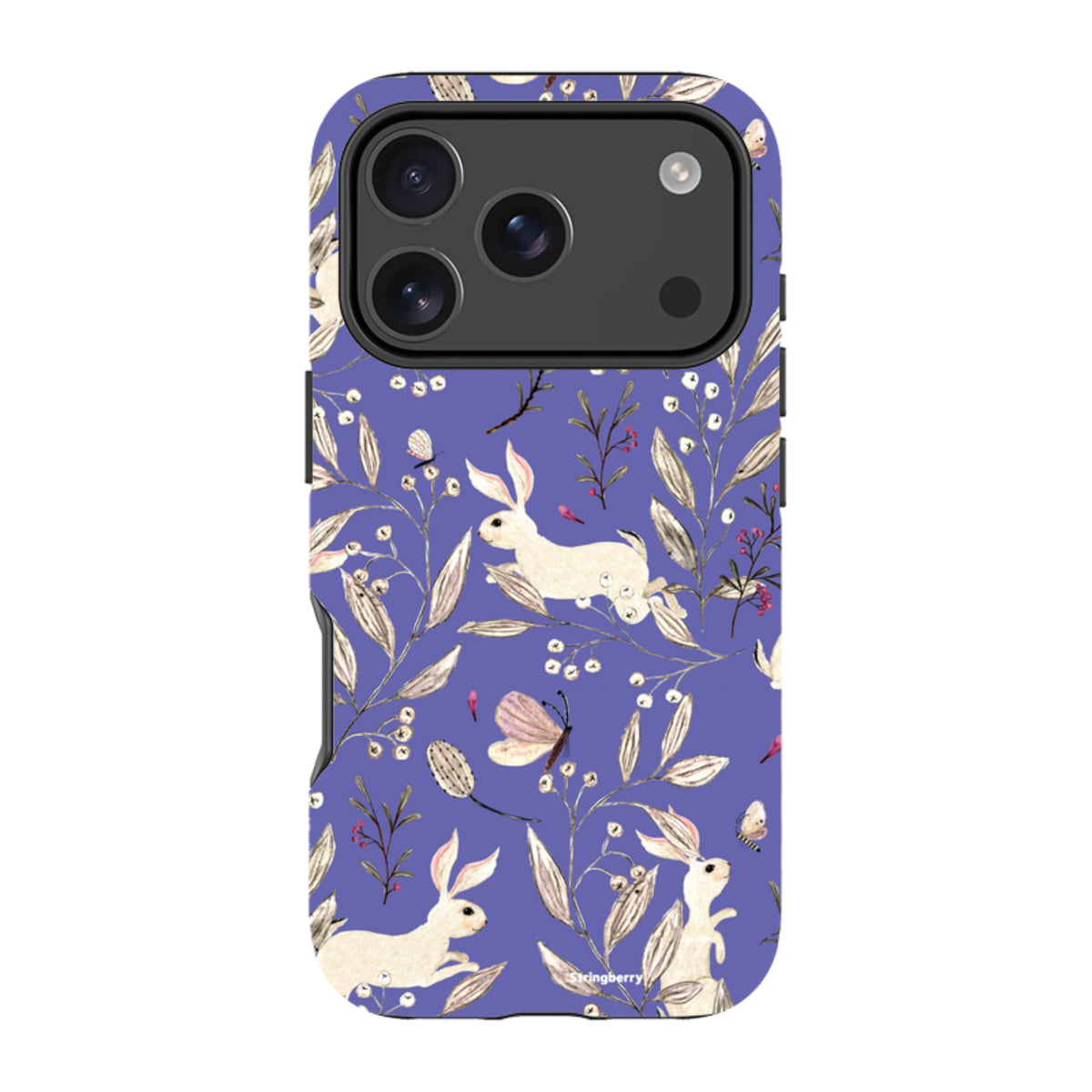 iPhone Tough Case - Bunnies Periwinkle By Katherine Quinn