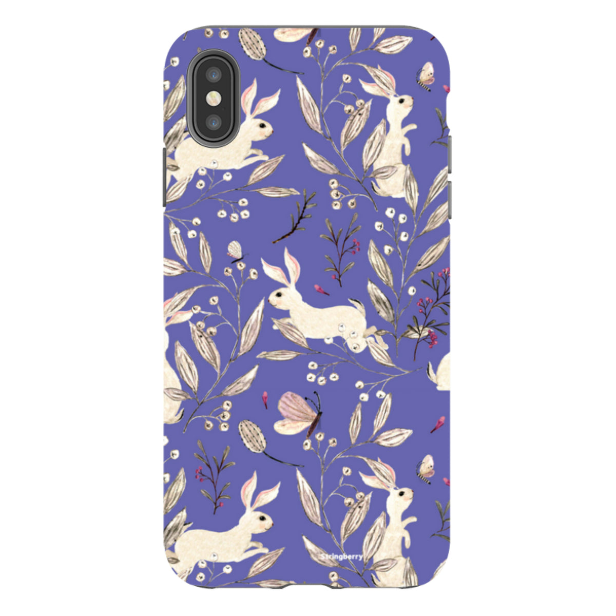 iPhone Tough Case - Bunnies Periwinkle By Katherine Quinn