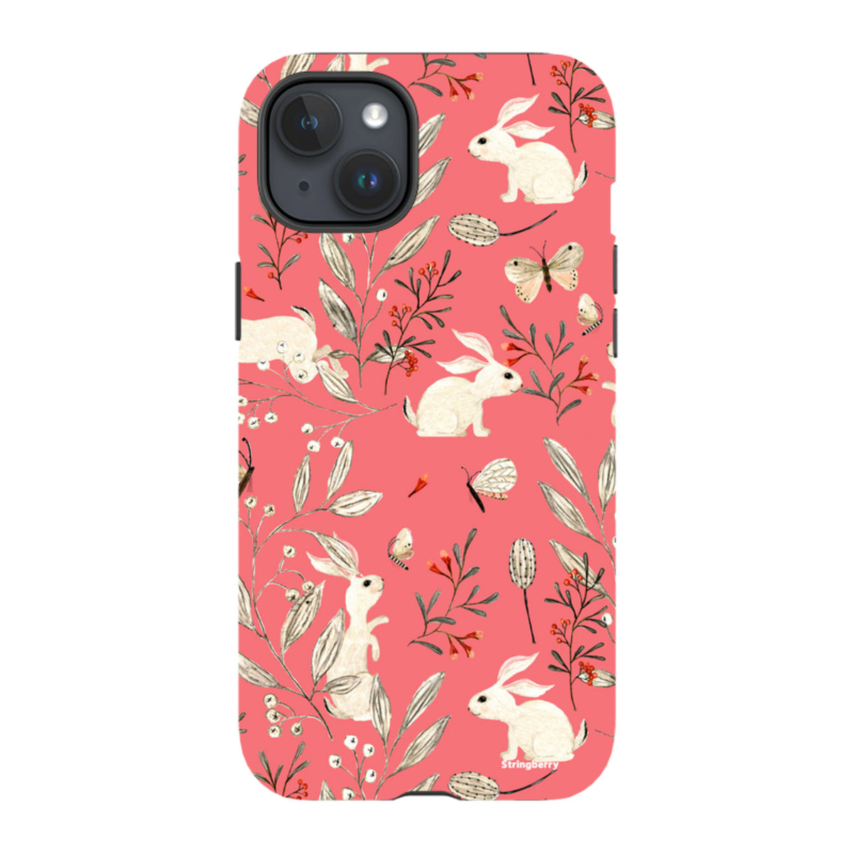 iPhone Tough Case - Bunnies Raspberries By Katherine Quinn