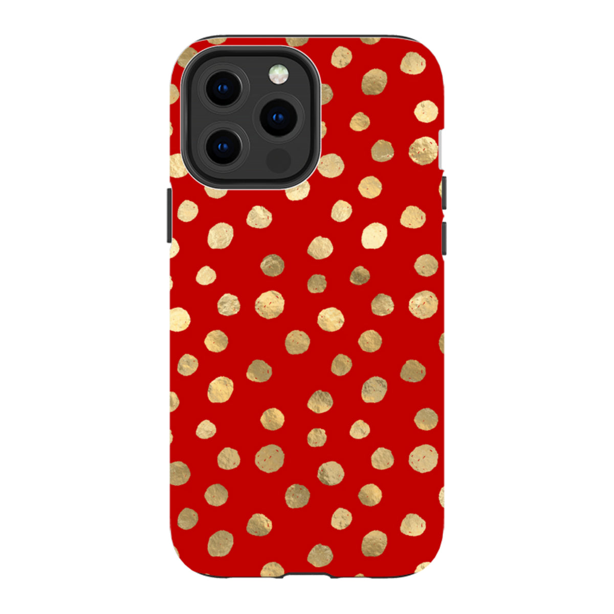 Здрав калъф за iPhone - Бордо и златни звезди
