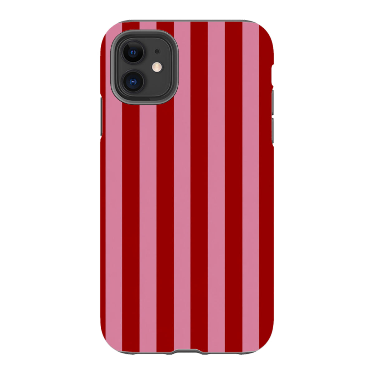 iPhone Hardcase – Burgund & Pink gestreift