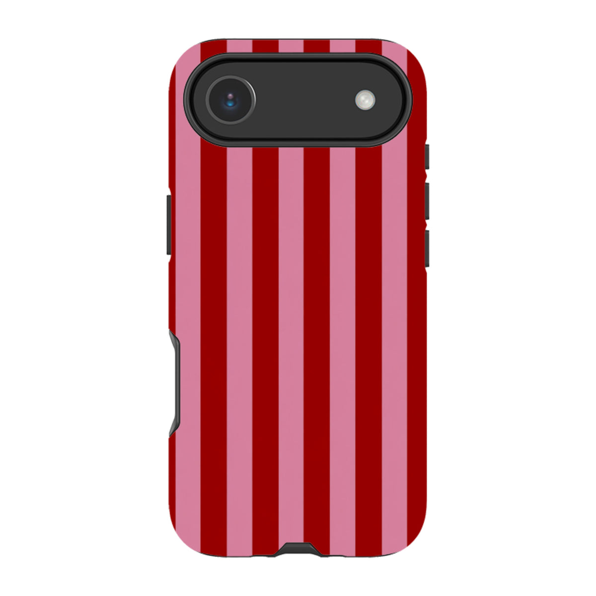 iPhone Hardcase – Burgund & Pink gestreift