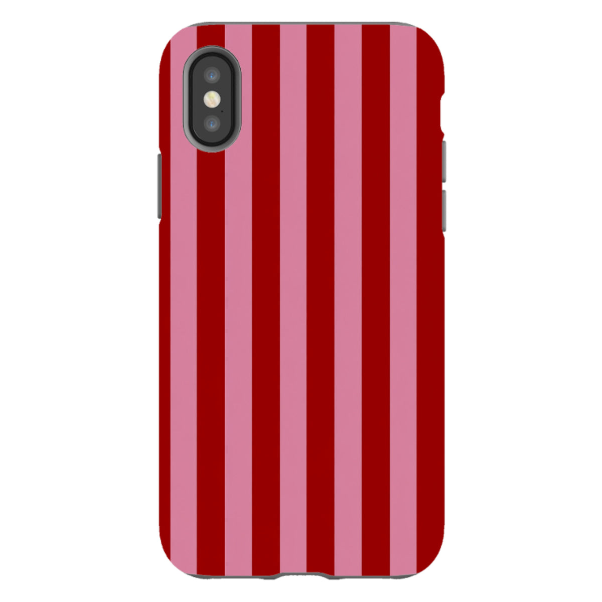 iPhone Hardcase – Burgund & Pink gestreift