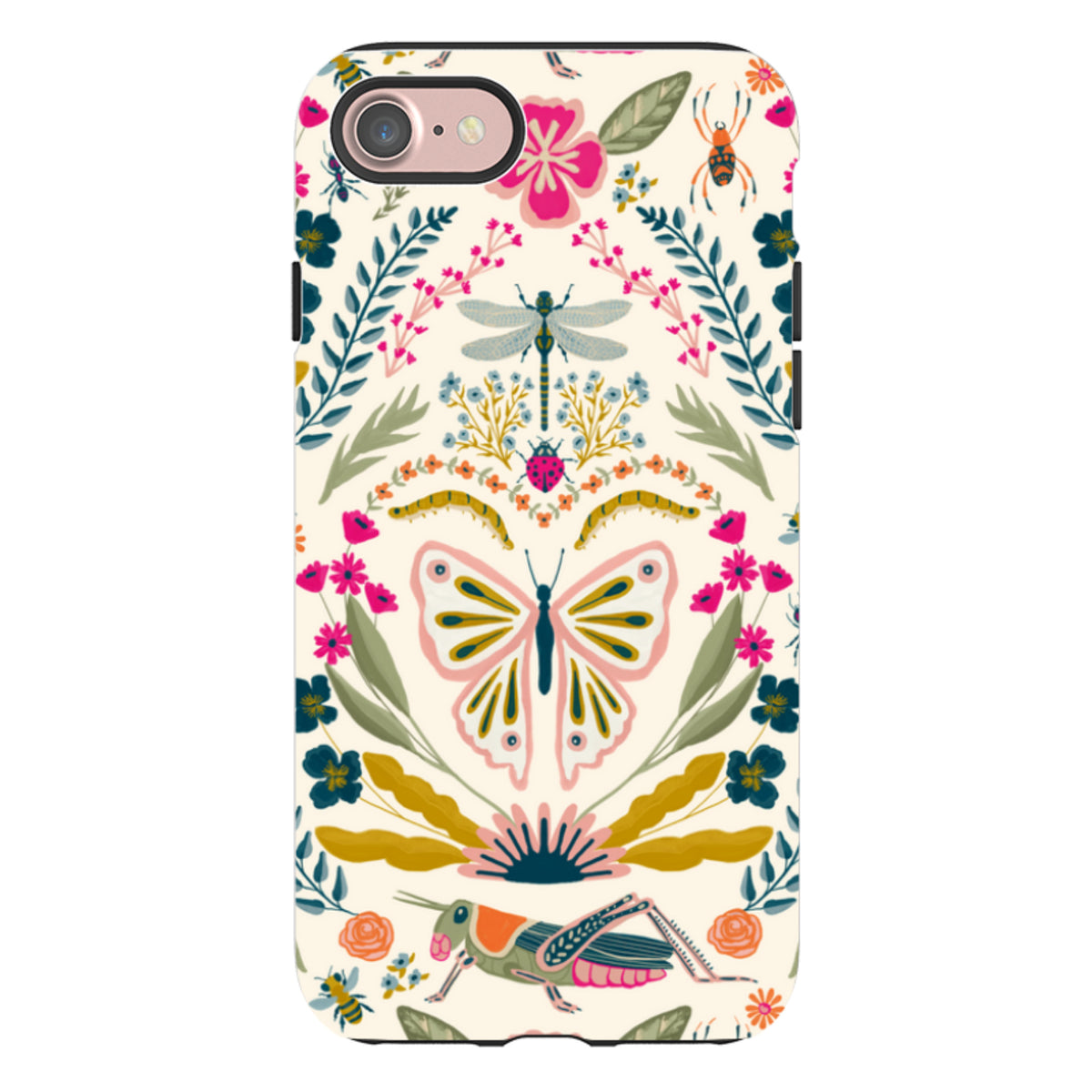 iPhone Tough Case - Butterfly Floral By Abby Jacobs