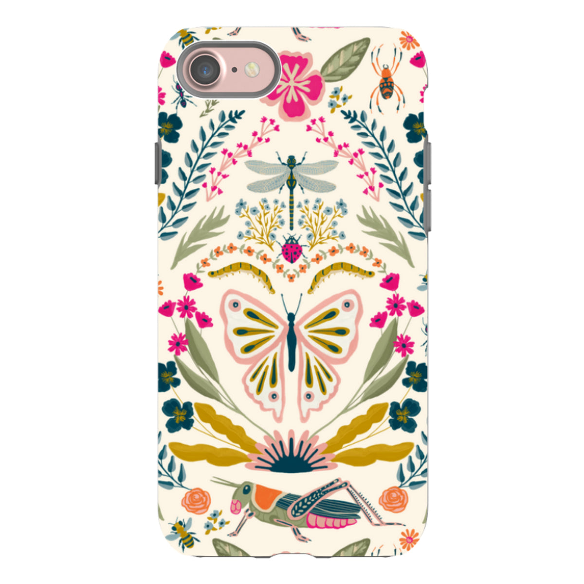 iPhone Tough Case - Butterfly Floral By Abby Jacobs