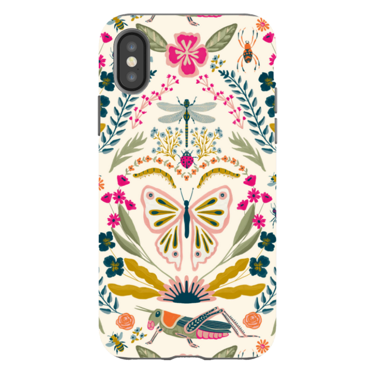 iPhone Tough Case - Butterfly Floral By Abby Jacobs