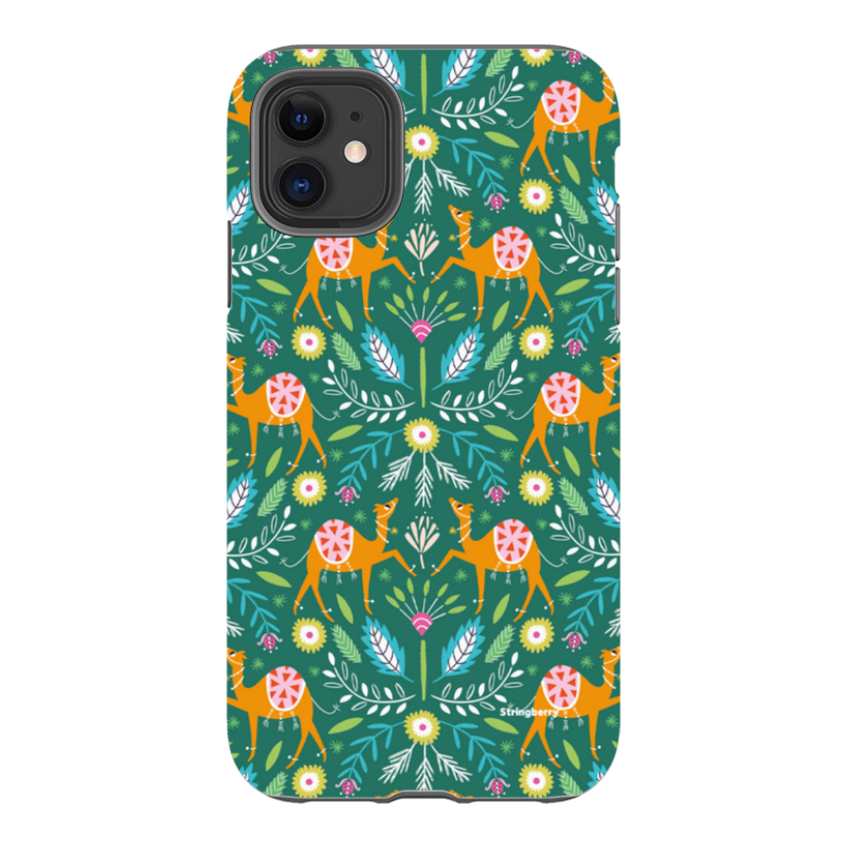 iPhone Tough Case - Camel Damask By Ali Brookes