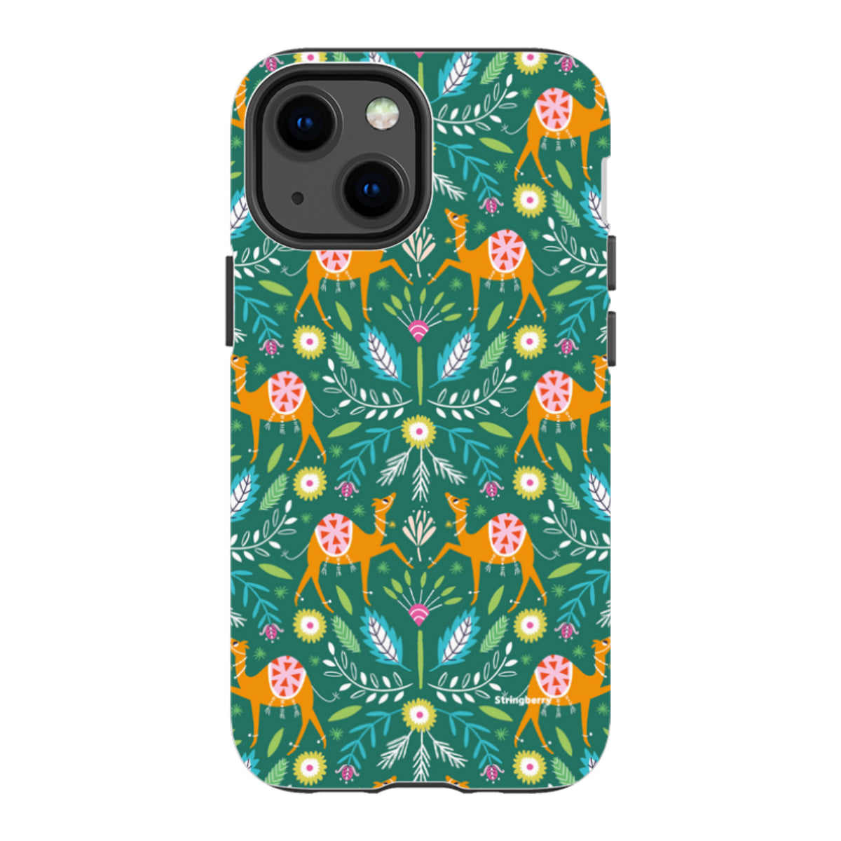 iPhone Tough Case - Camel Damask By Ali Brookes