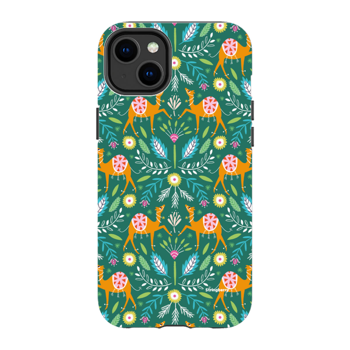 iPhone Tough Case - Camel Damask By Ali Brookes
