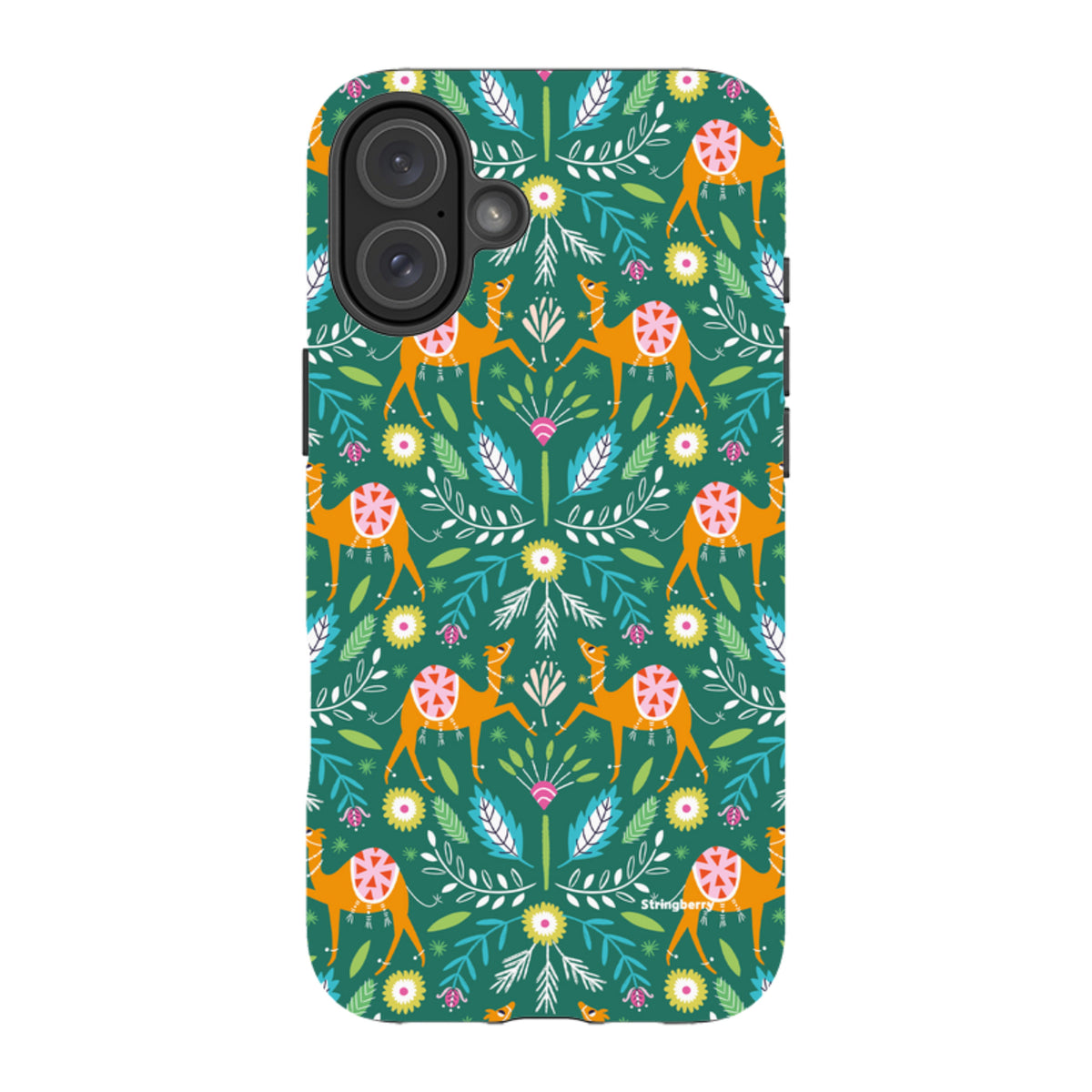 iPhone Tough Case - Camel Damask By Ali Brookes
