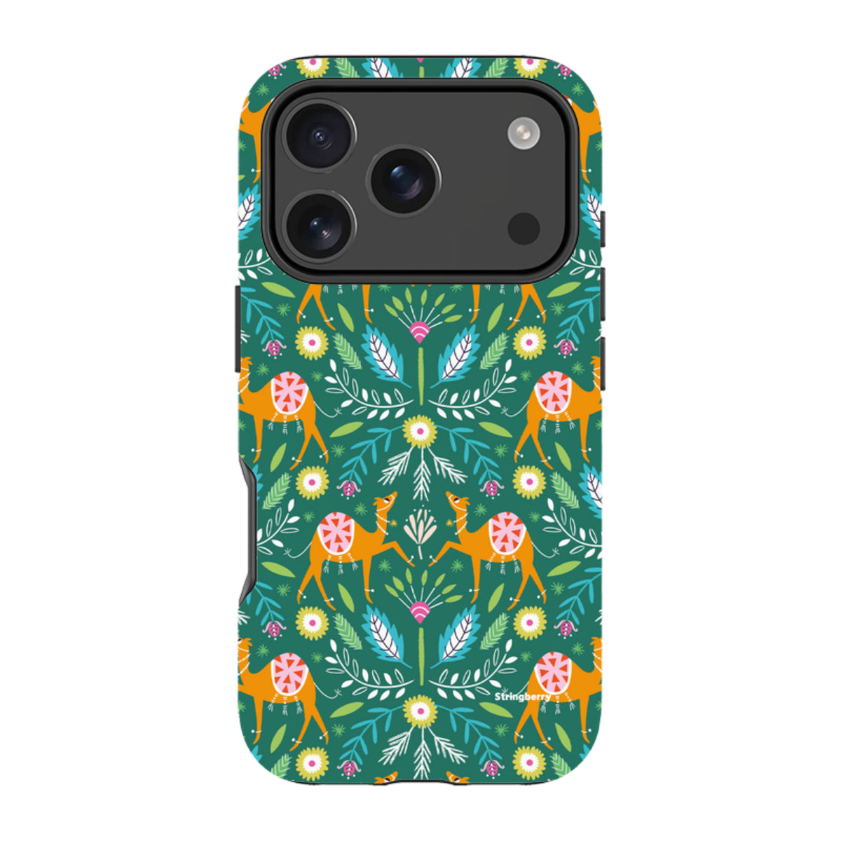 iPhone Tough Case - Camel Damask By Ali Brookes
