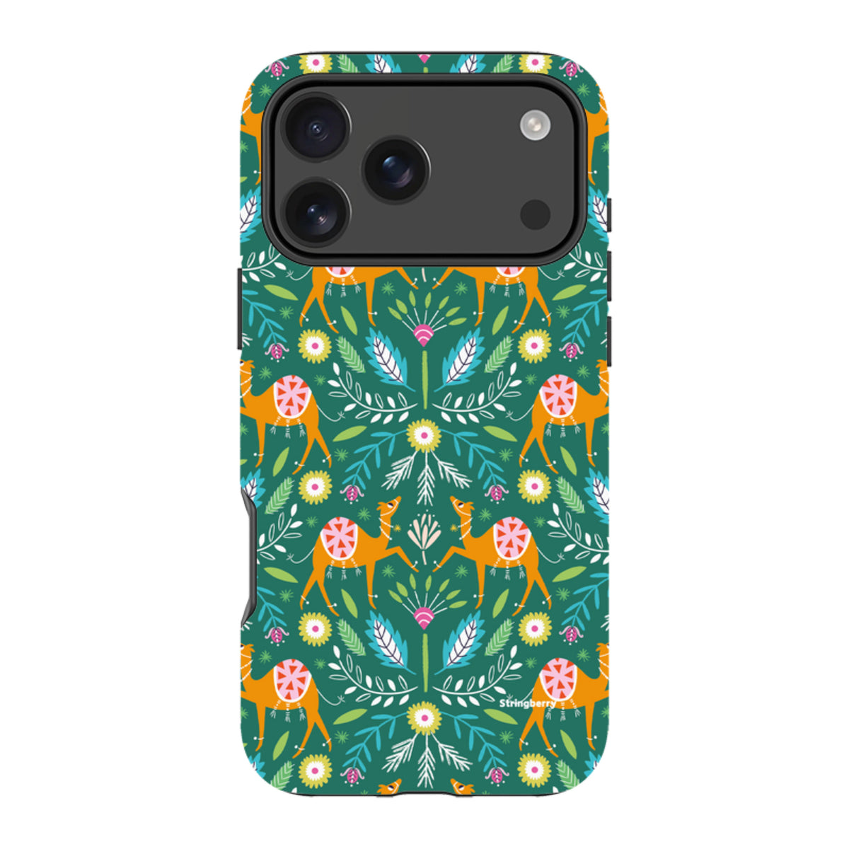 iPhone Tough Case - Camel Damask By Ali Brookes