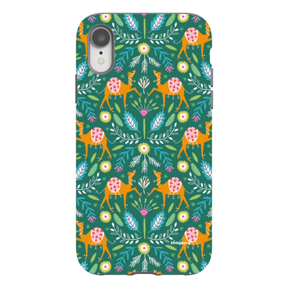 iPhone Tough Case - Camel Damask By Ali Brookes