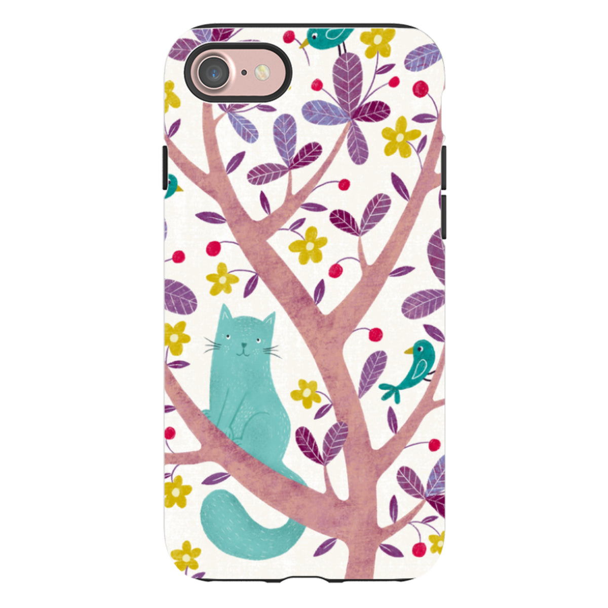 iPhone Tough Case - Cat And Bird By Suzy Taylor