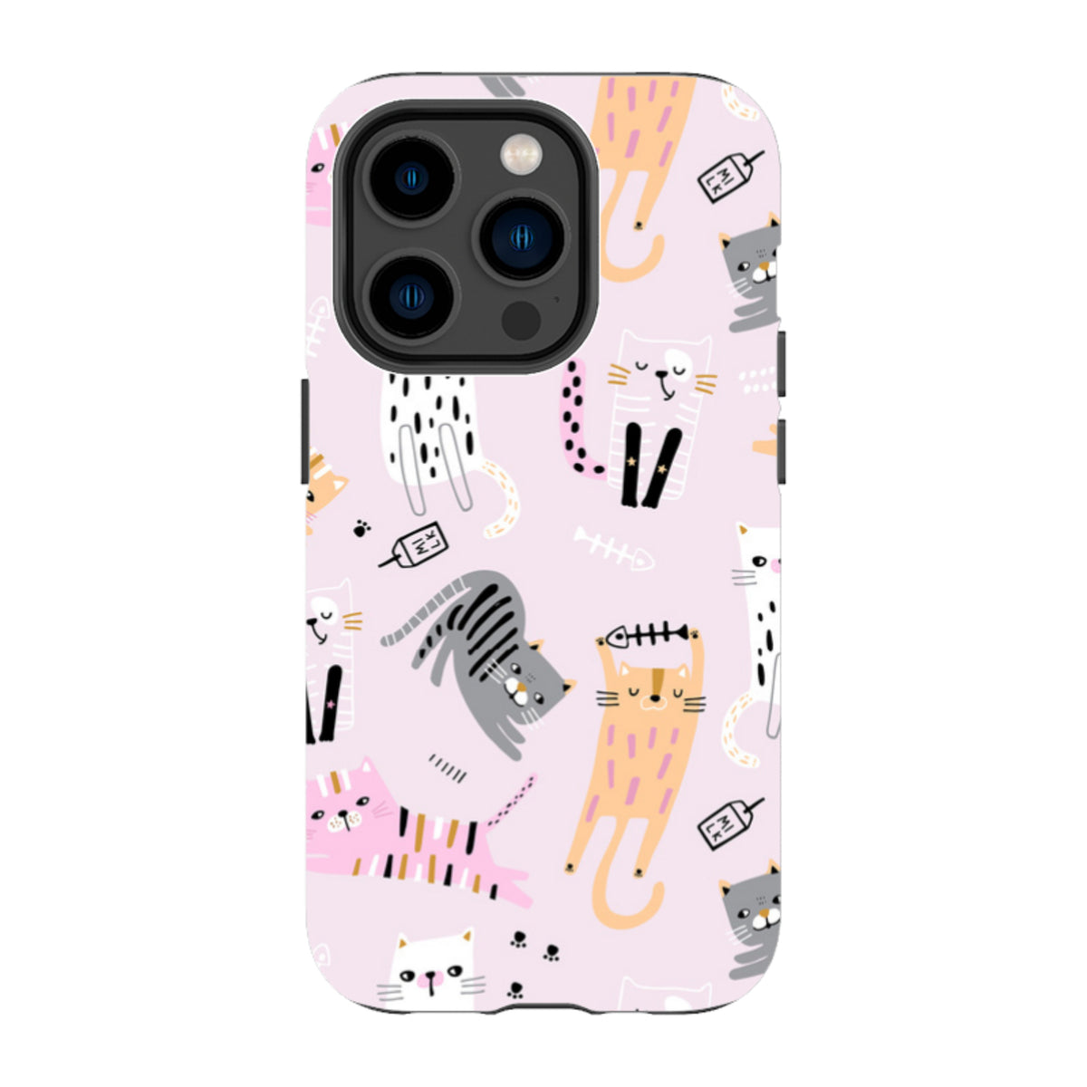 iPhone Tough Case - Cat And Bone Pink