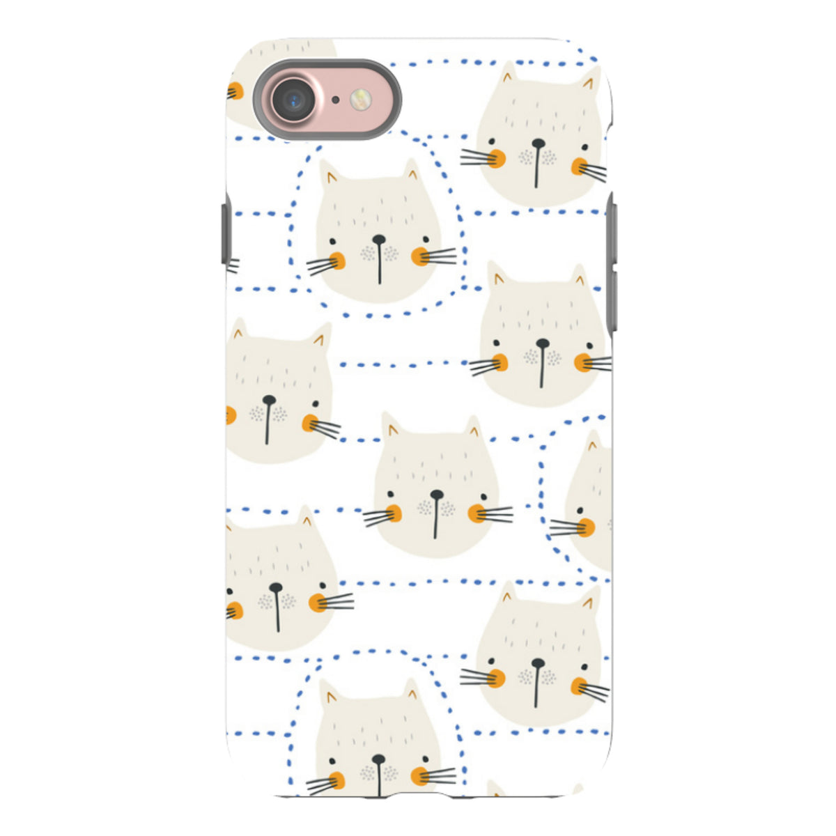 iPhone Tough Case - Cat Tiles