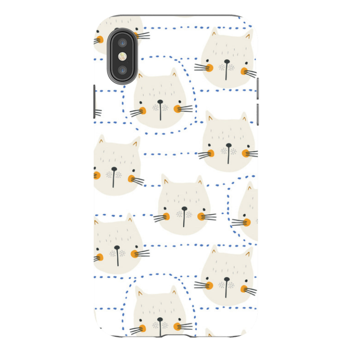 iPhone Tough Case - Cat Tiles